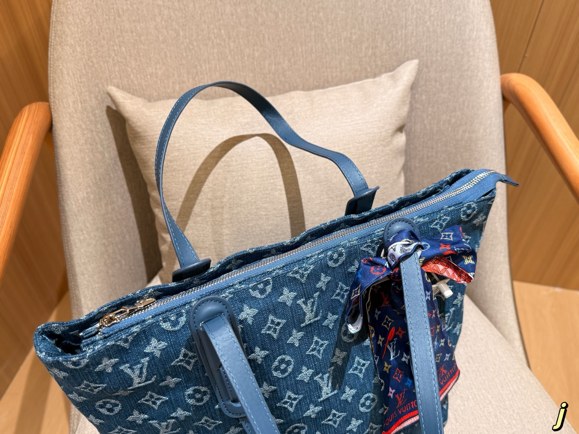 Louis new arrival neverfull denim bag size:40*24*16 cm - Top Club