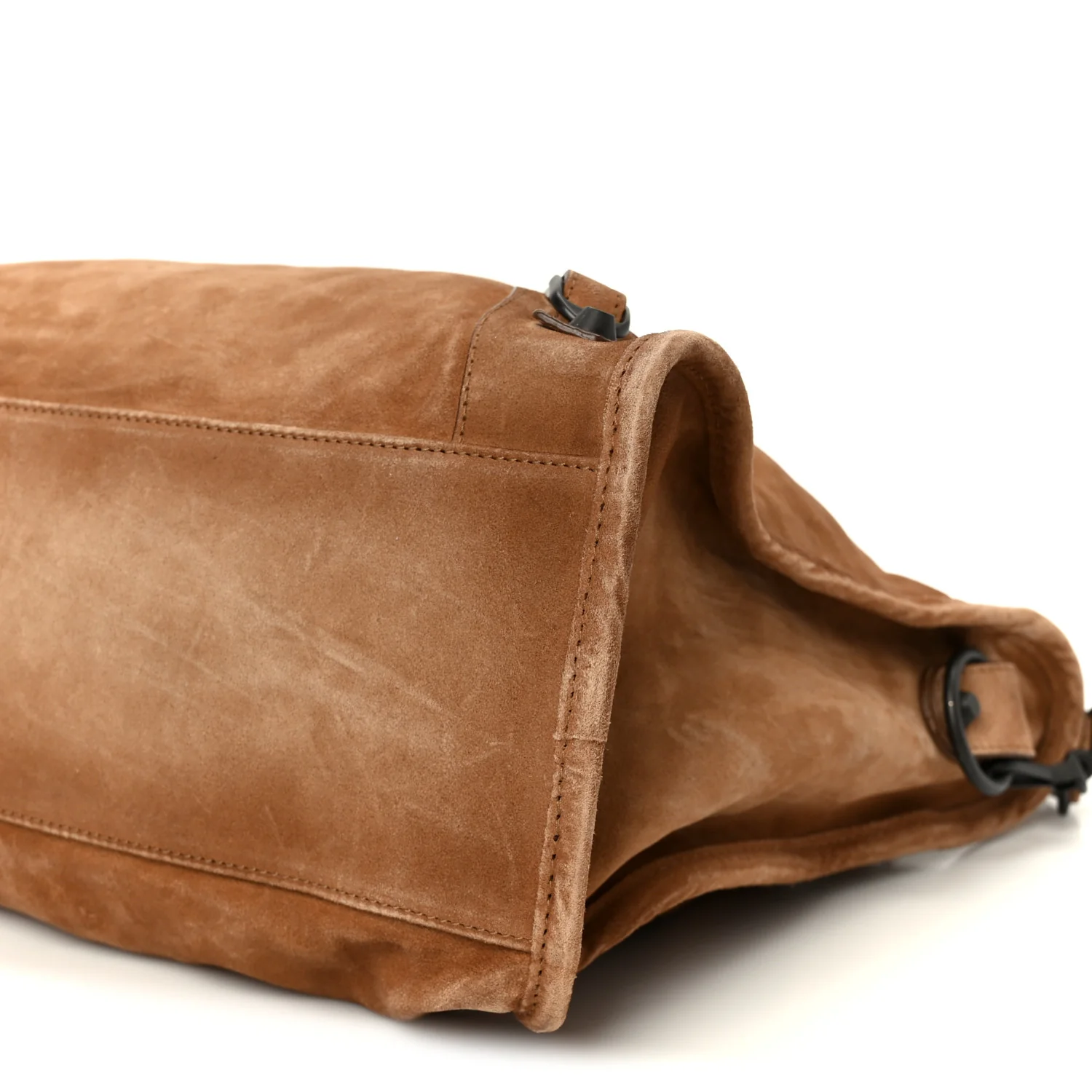 Waxed Suede Calfskin Classic Hardware Medium Le City Camel - Top Club