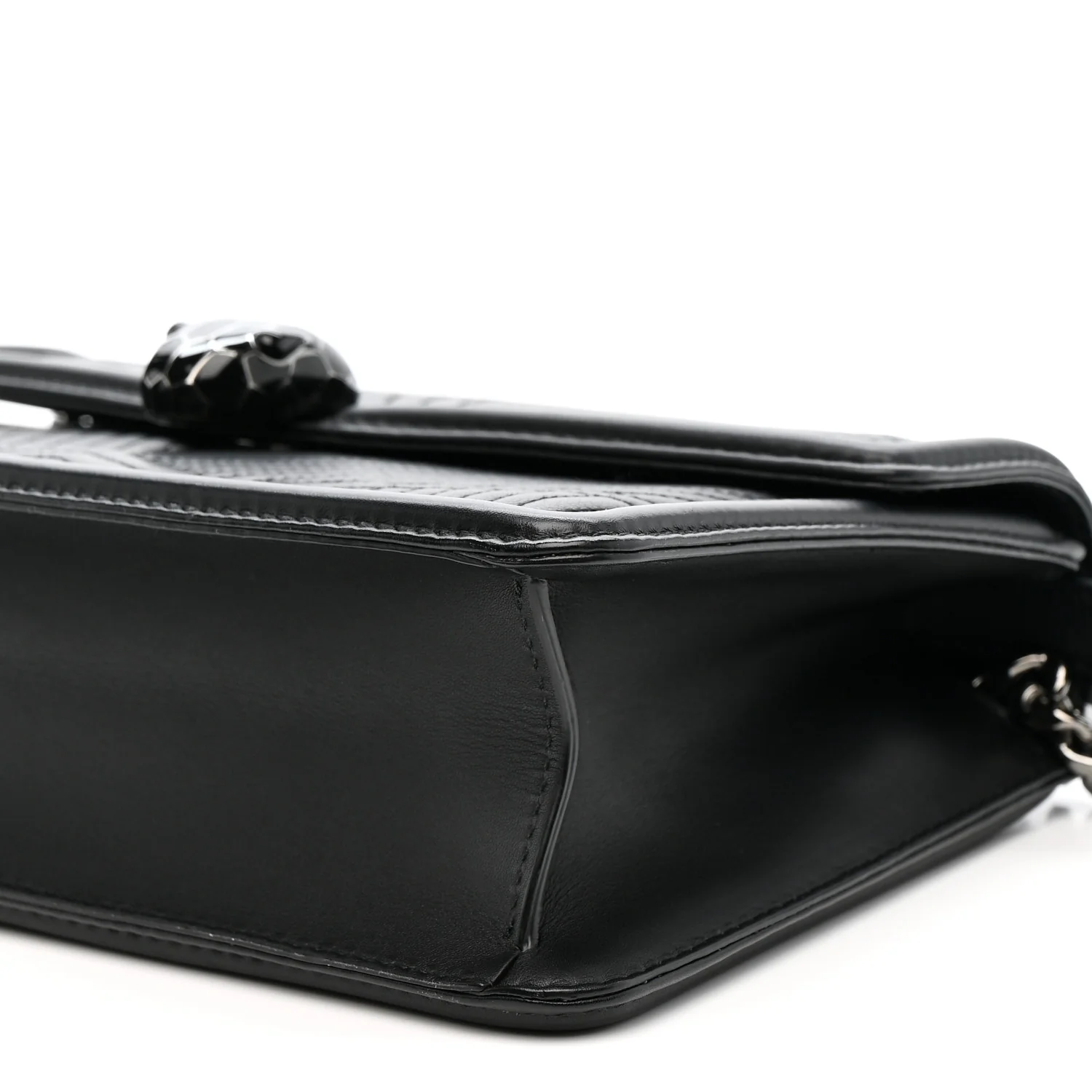 Quilted Nappa Smooth Calfskin Serpenti Forever Diamond Blast Shoulder Bag Black - Top Club