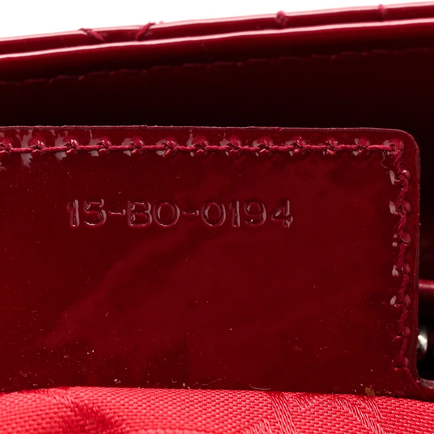 Patent Cannage Medium Lady Dior Red - Top Club