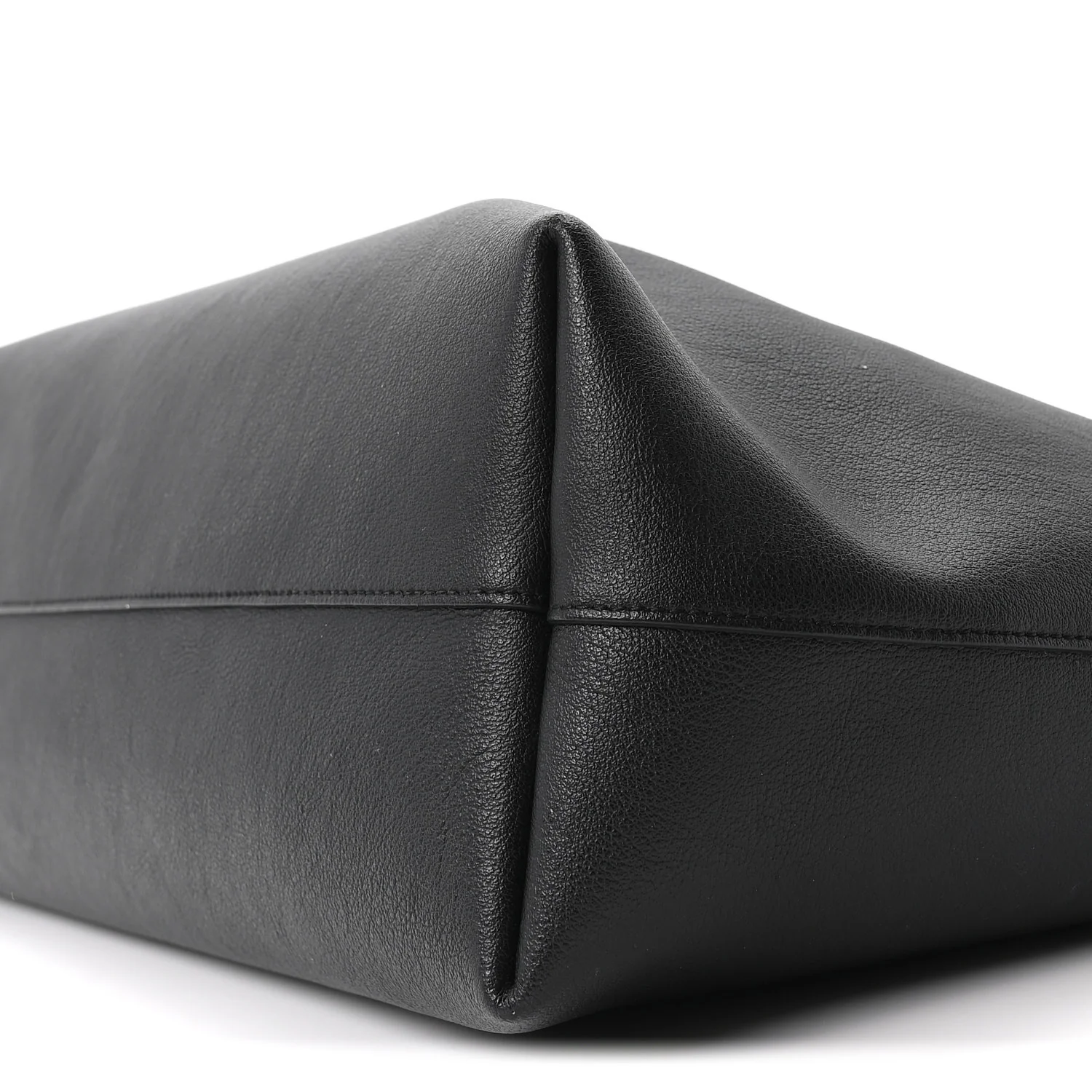 Calfskin Large Shopping Tote Black - Top Club