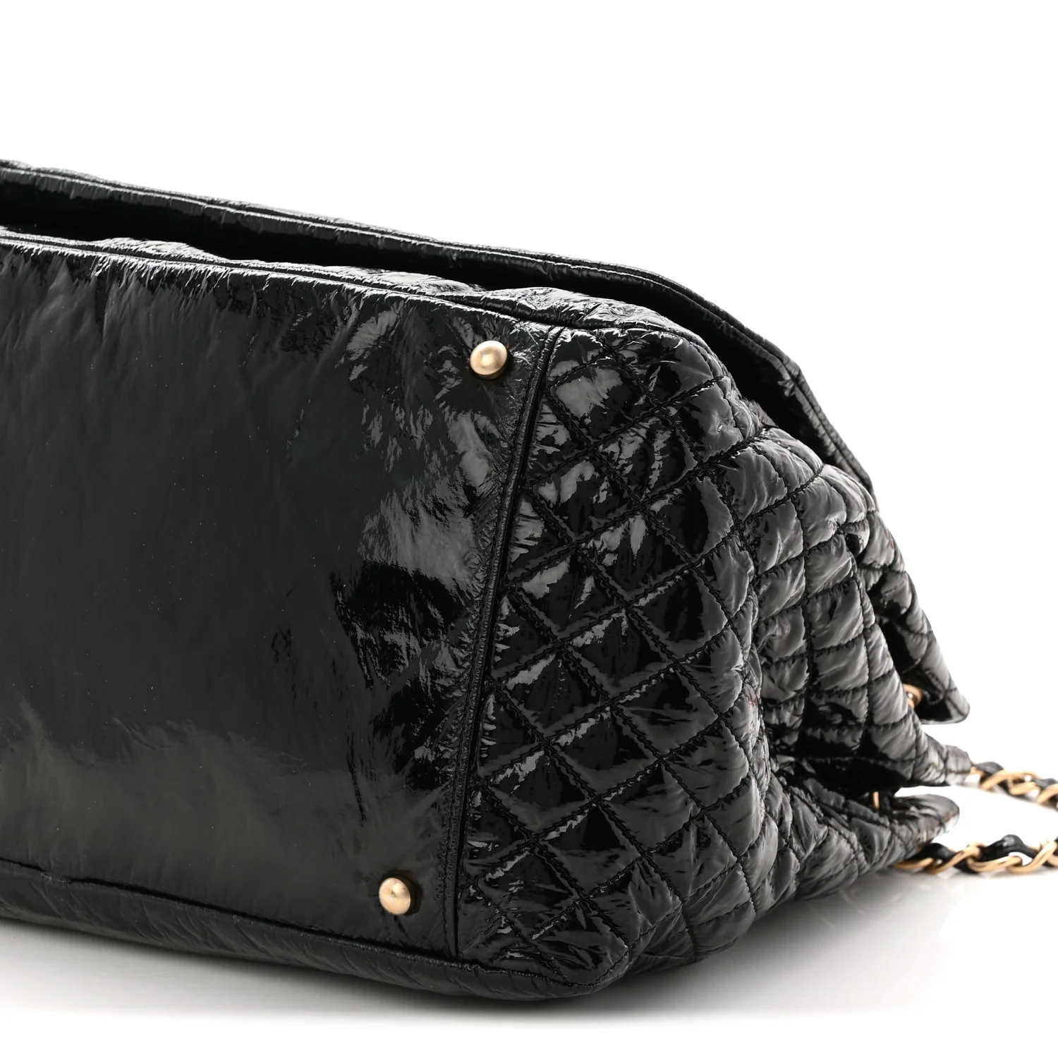 Vinyl Medium Rock and Chain Flap Black - Top Club