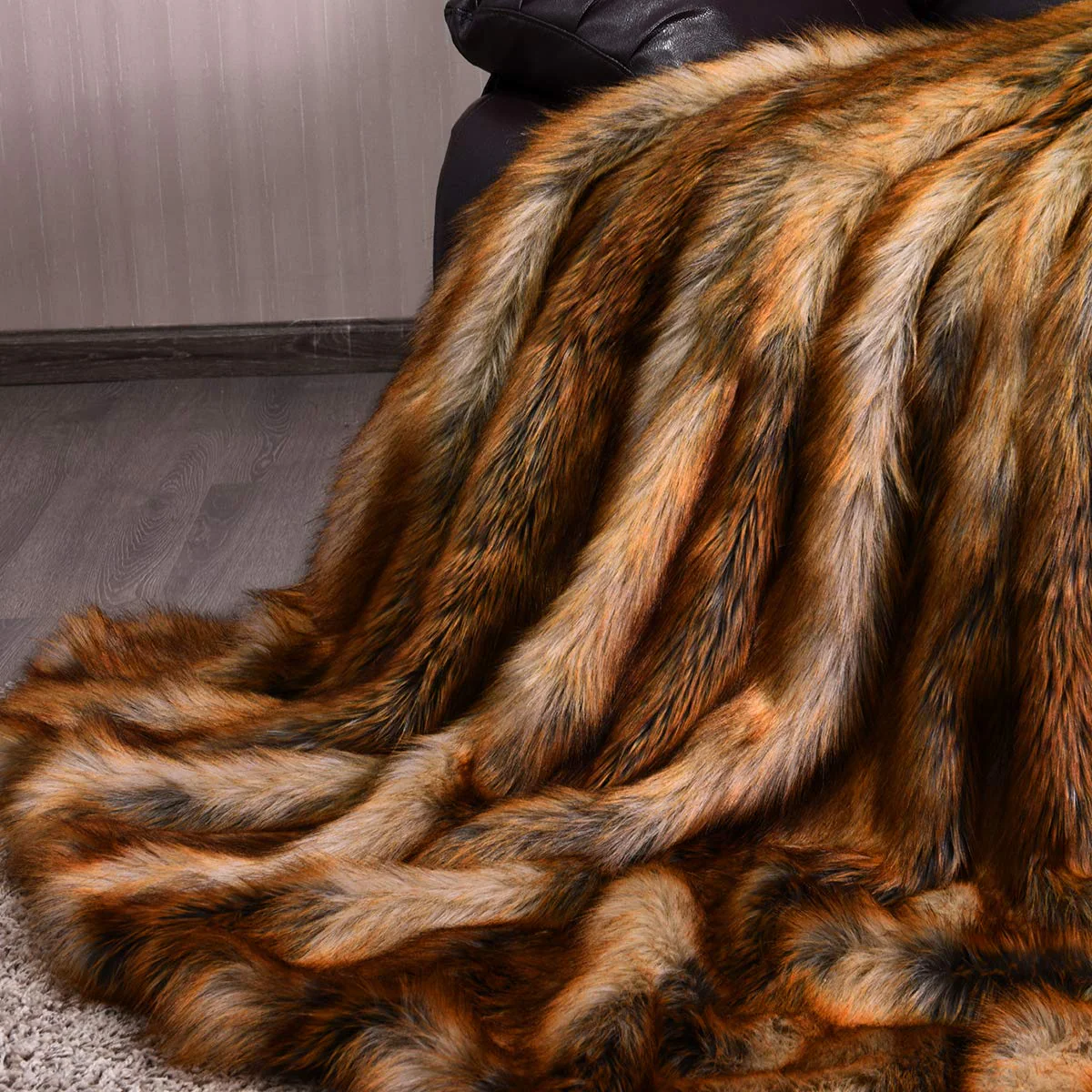 BEFOUNDLOVELY Faux Fur Throw Blanket (58
