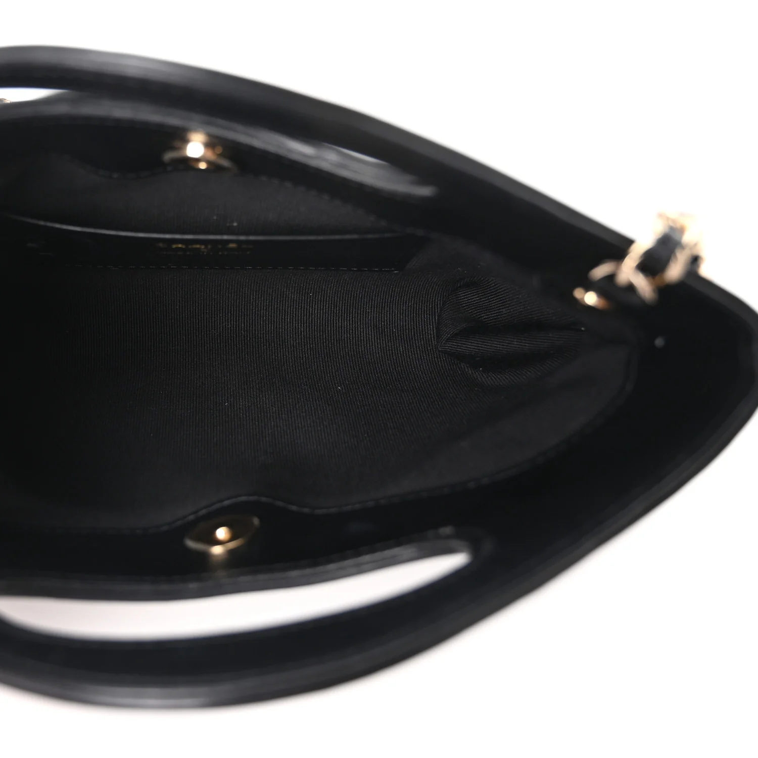 Shiny Crumpled Calfskin Quilted Nano 31 Shopping Bag Black - Top Club