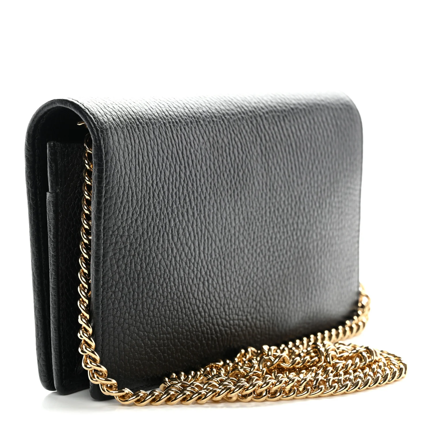 Calfskin Mini GG Marmont Chain Wallet Black - Top Club