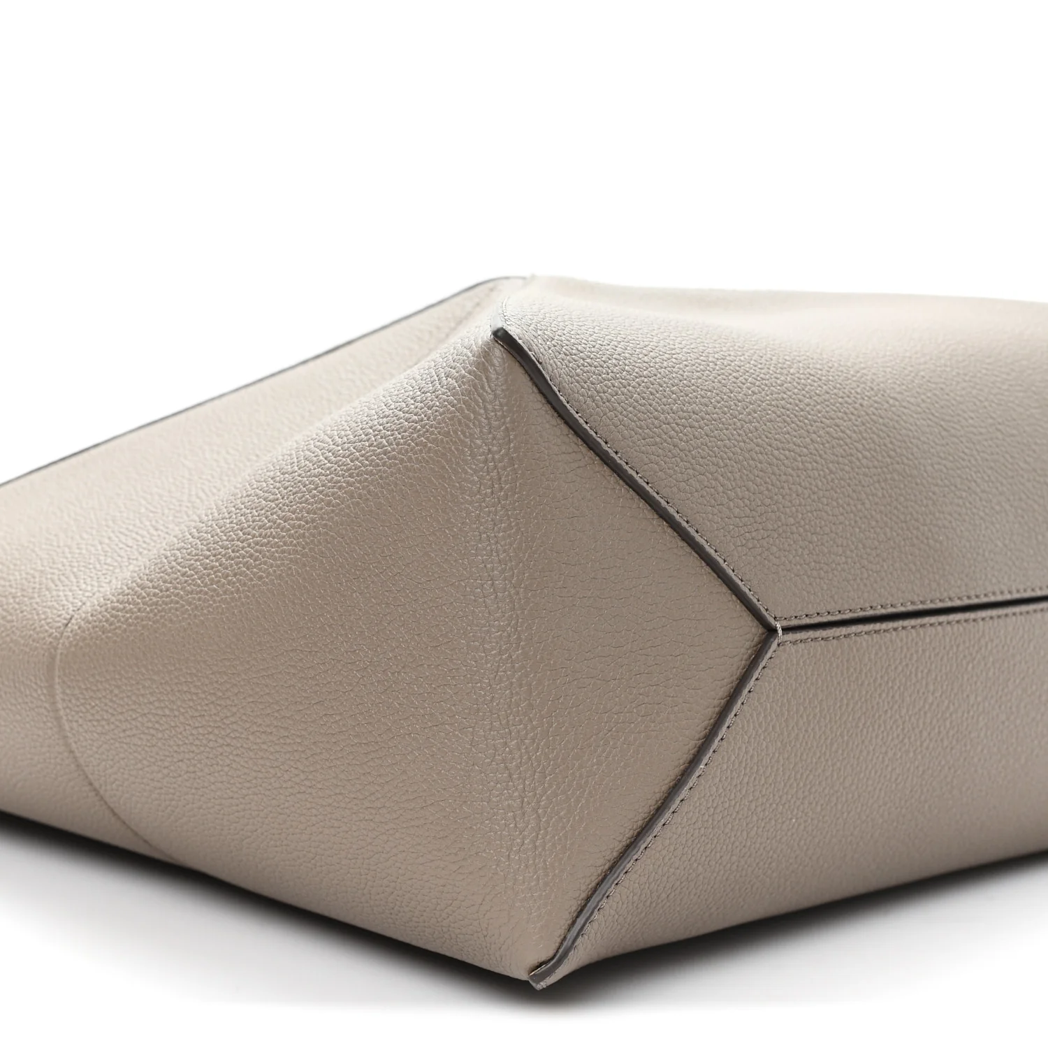 Grained Calfskin Medium Puzzle Fold Tote Taupe - Top Club