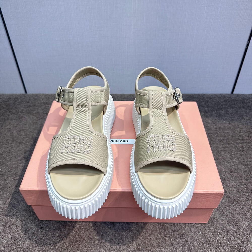 MiuMiu Denim flatform sandals - Top Club