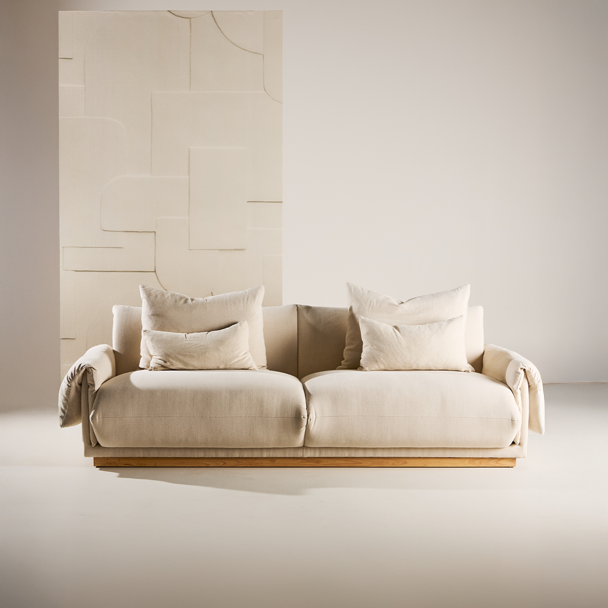 3-zitsbank Rikki Beige