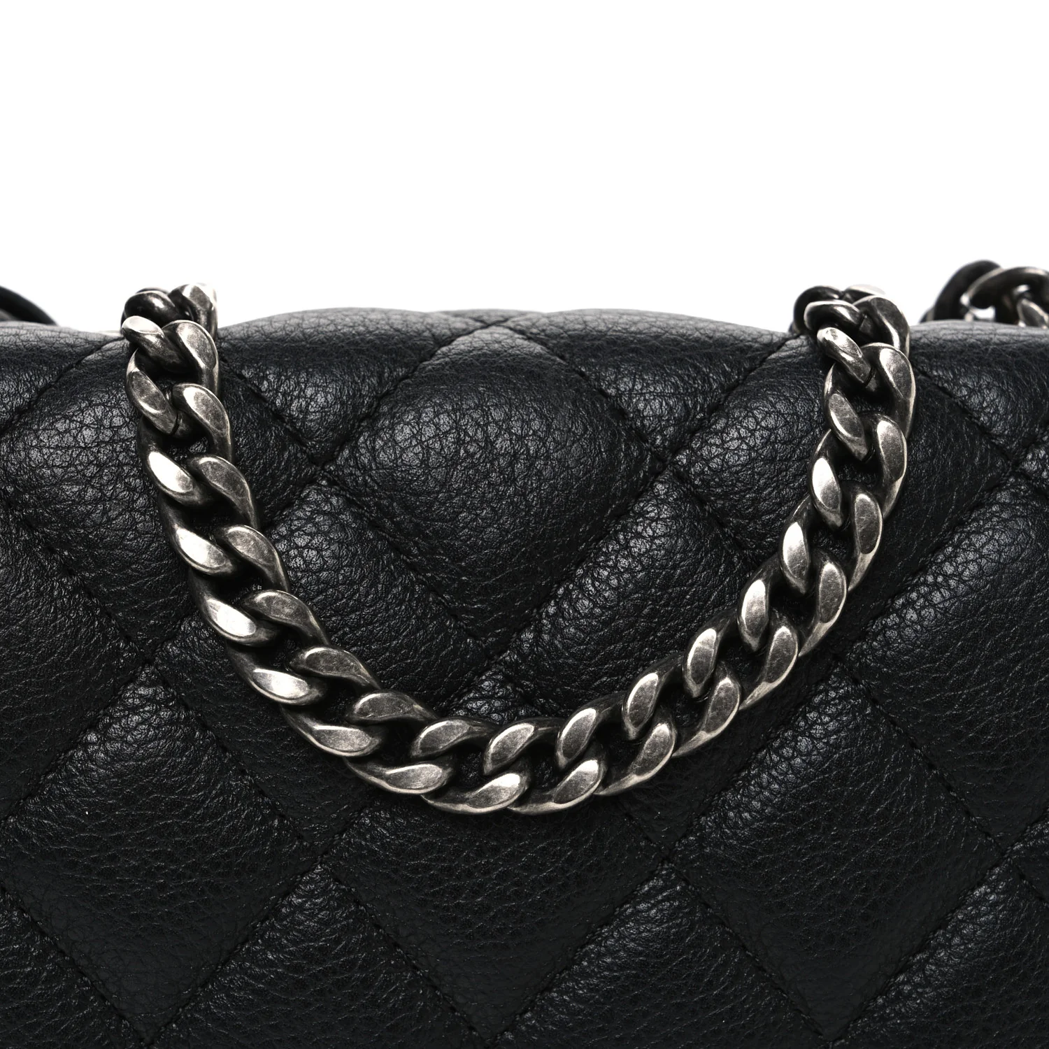 Calfskin Quilted Casual Pocket Messenger Flap Black - Top Club