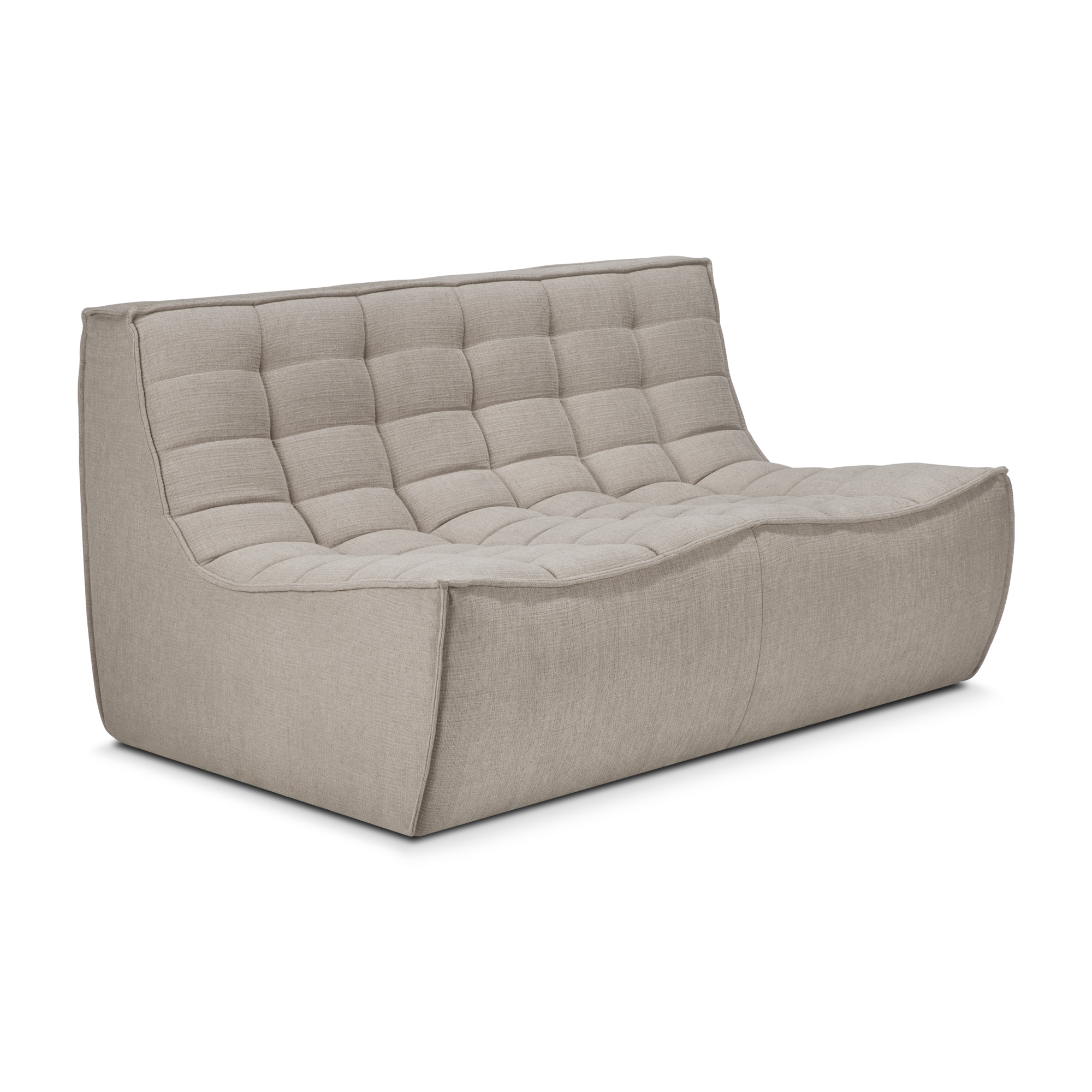 Modulaire bank N701 - eco stof ecru - 2 seat