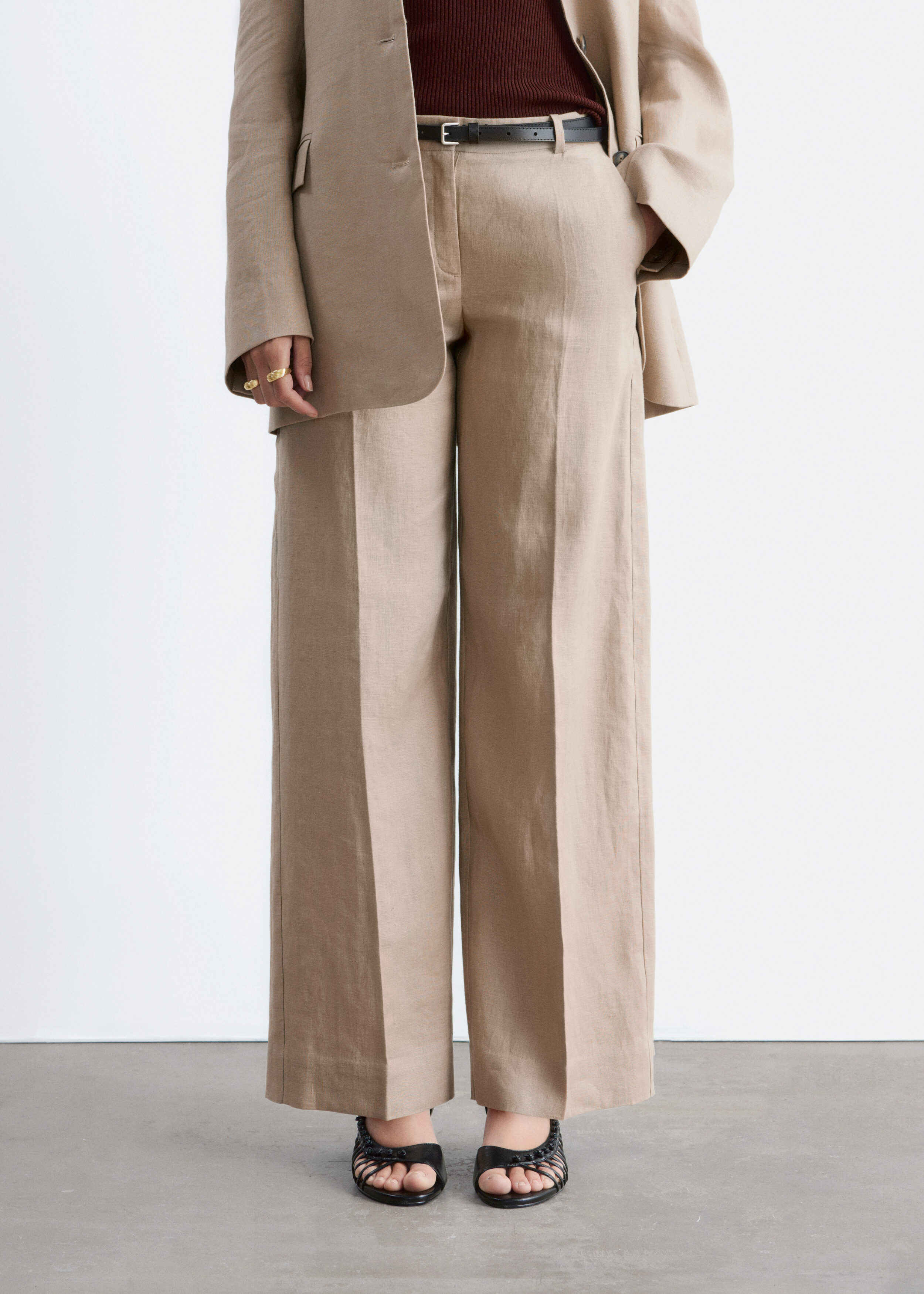 & Other Stories TAILORED LINEN TROUSERS