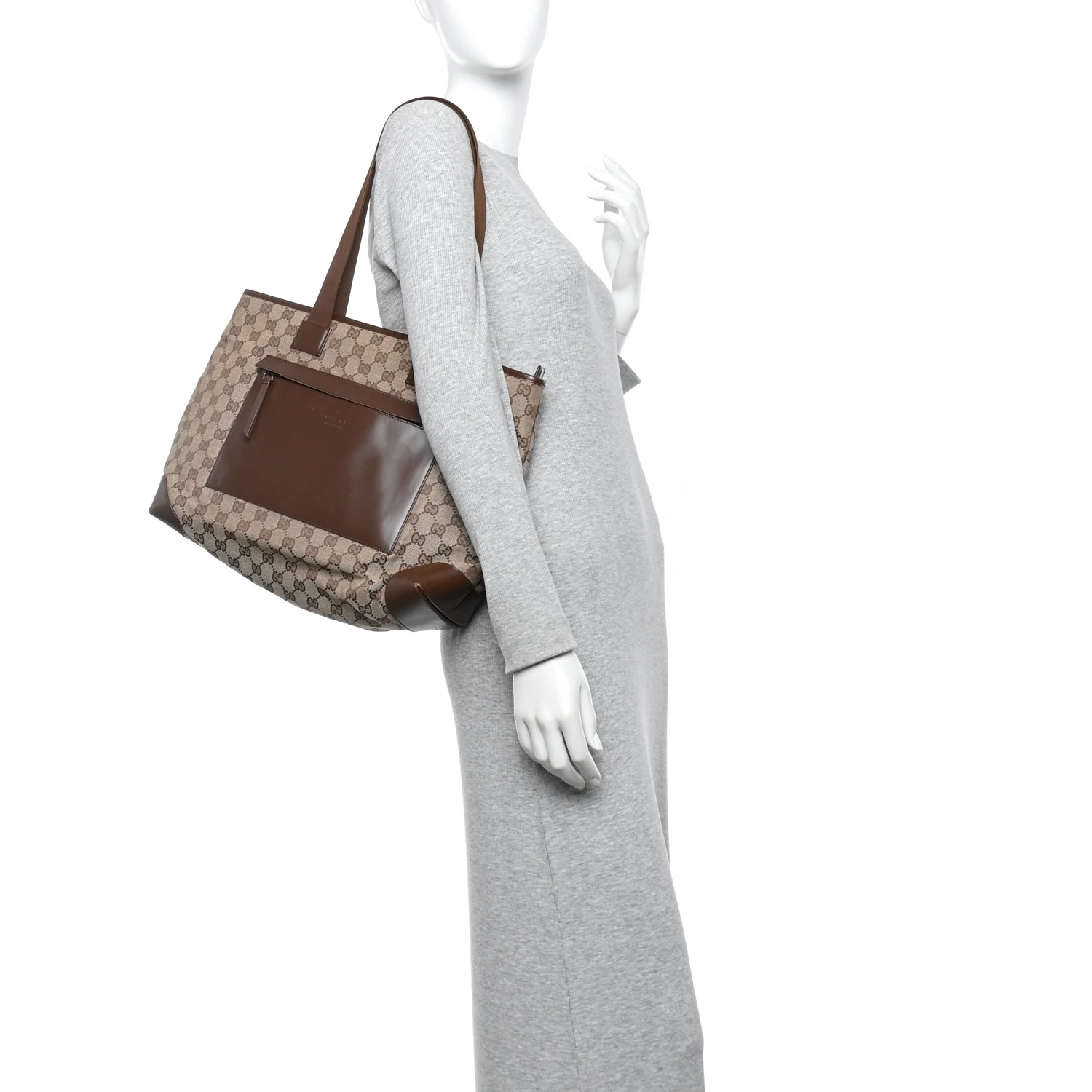 Monogram Tote Bag Brown