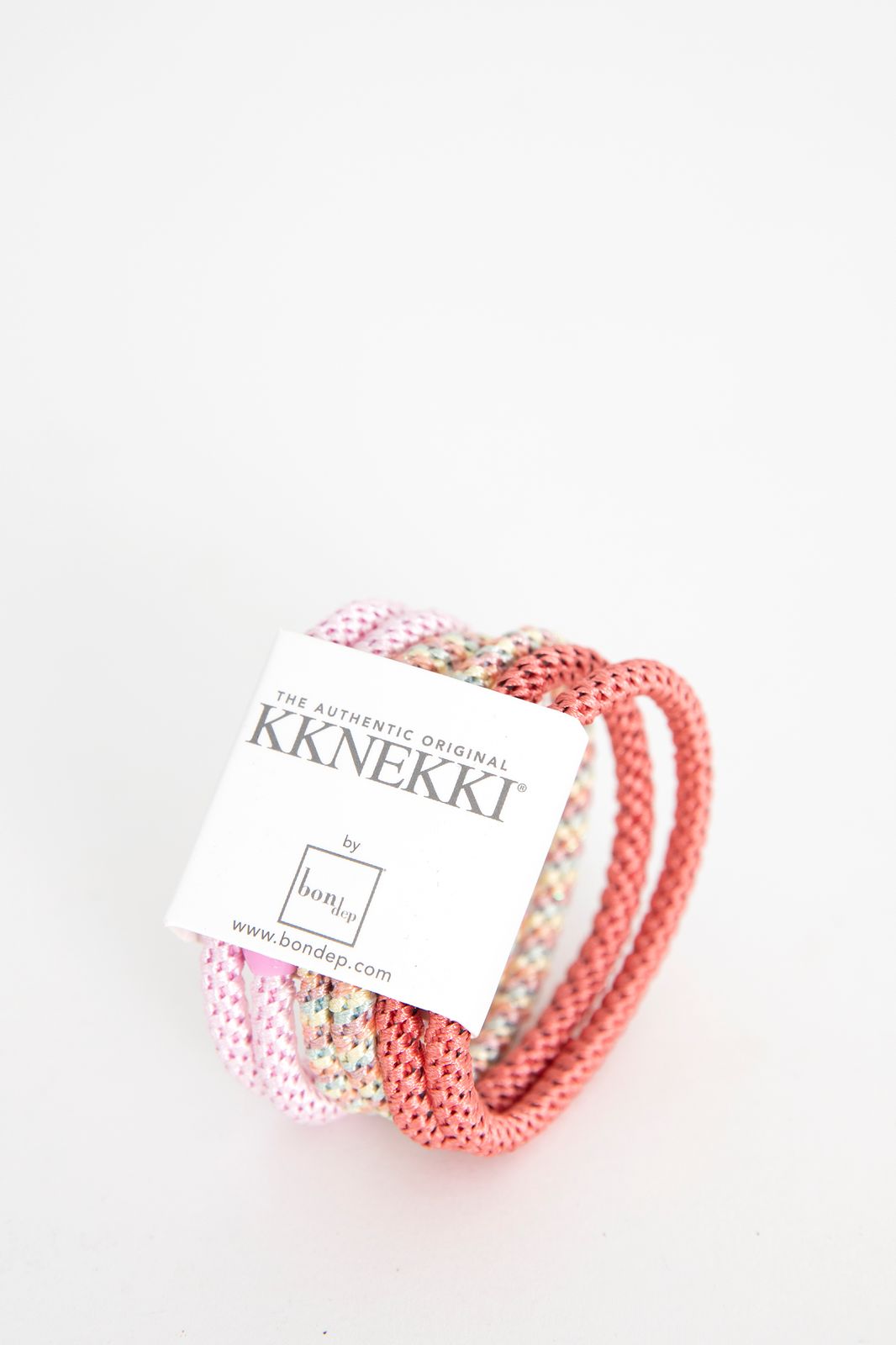 Kknekki roze gevlochten haarelastieken