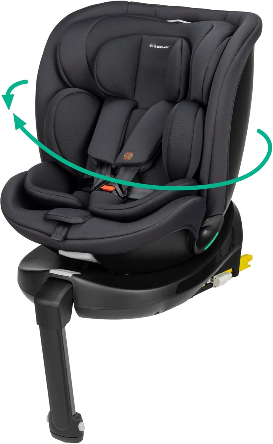 Bebeconfort RevolveFix Plus 360 i-Size, Girevole 360 Gradi, Seggiolino Auto 0-36 Kg, 0-12 Anni, ISOFIX, Seggiolino Reclinabile 8 Posizioni, 12 Posizioni Poggiatesta, Tessuti Traspiranti, Nero Completo