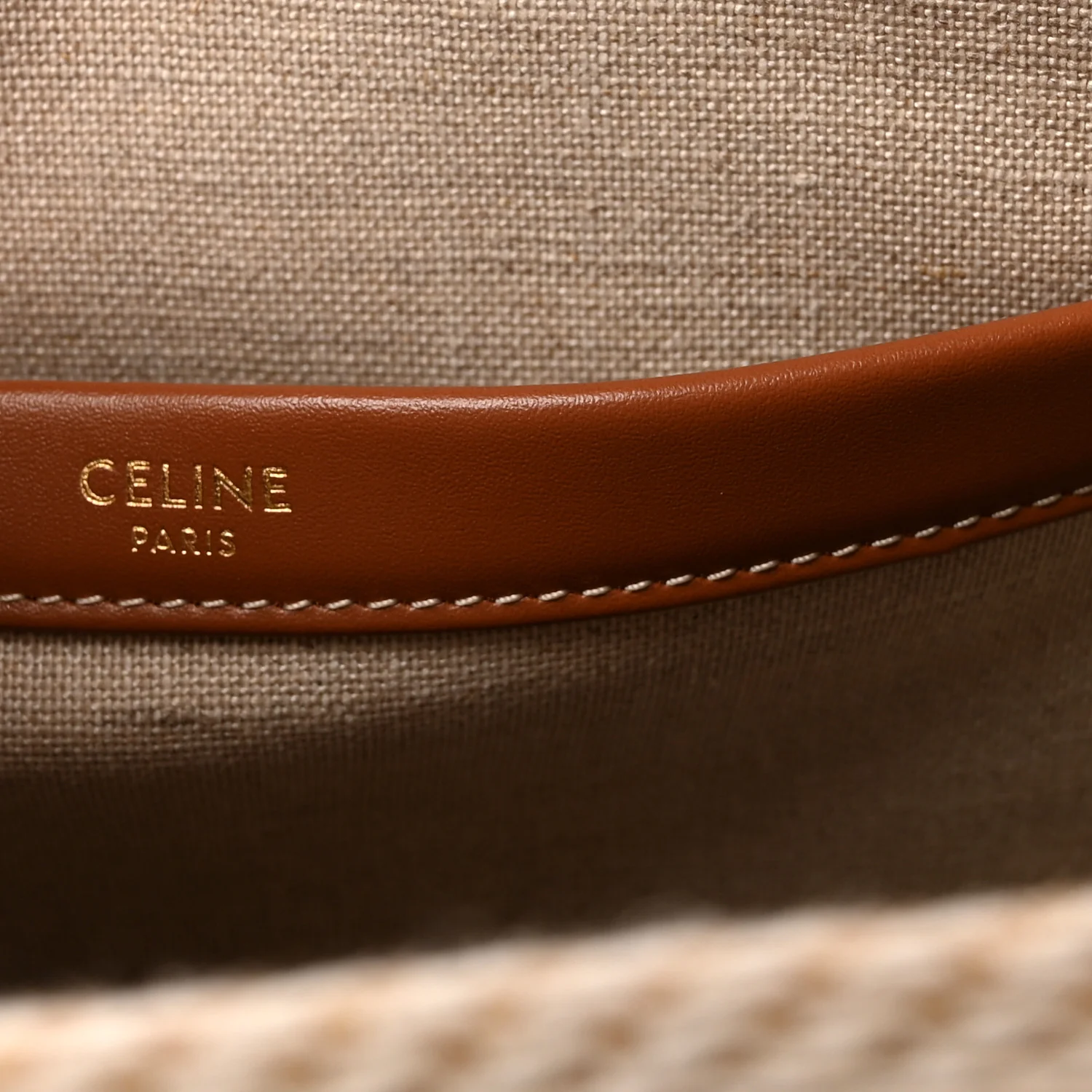Canvas Calfskin Small Cabas Thais Beige Black White - Top Club