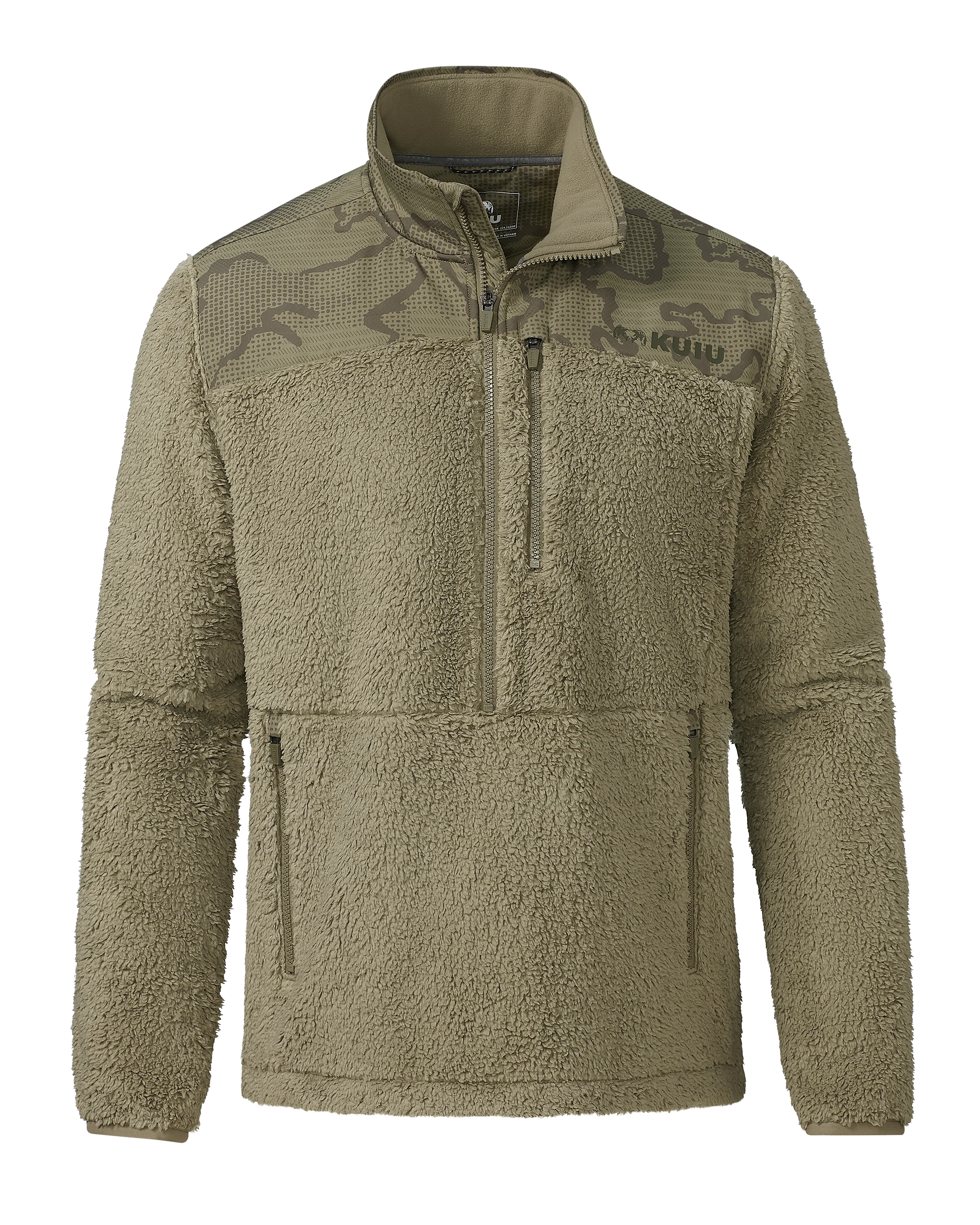 Sherpa Fleece Zip Pullover | Arctic Shadow Tonal
