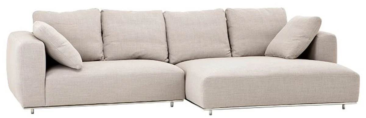 Luxury sofa sand colored - designer corner sofa