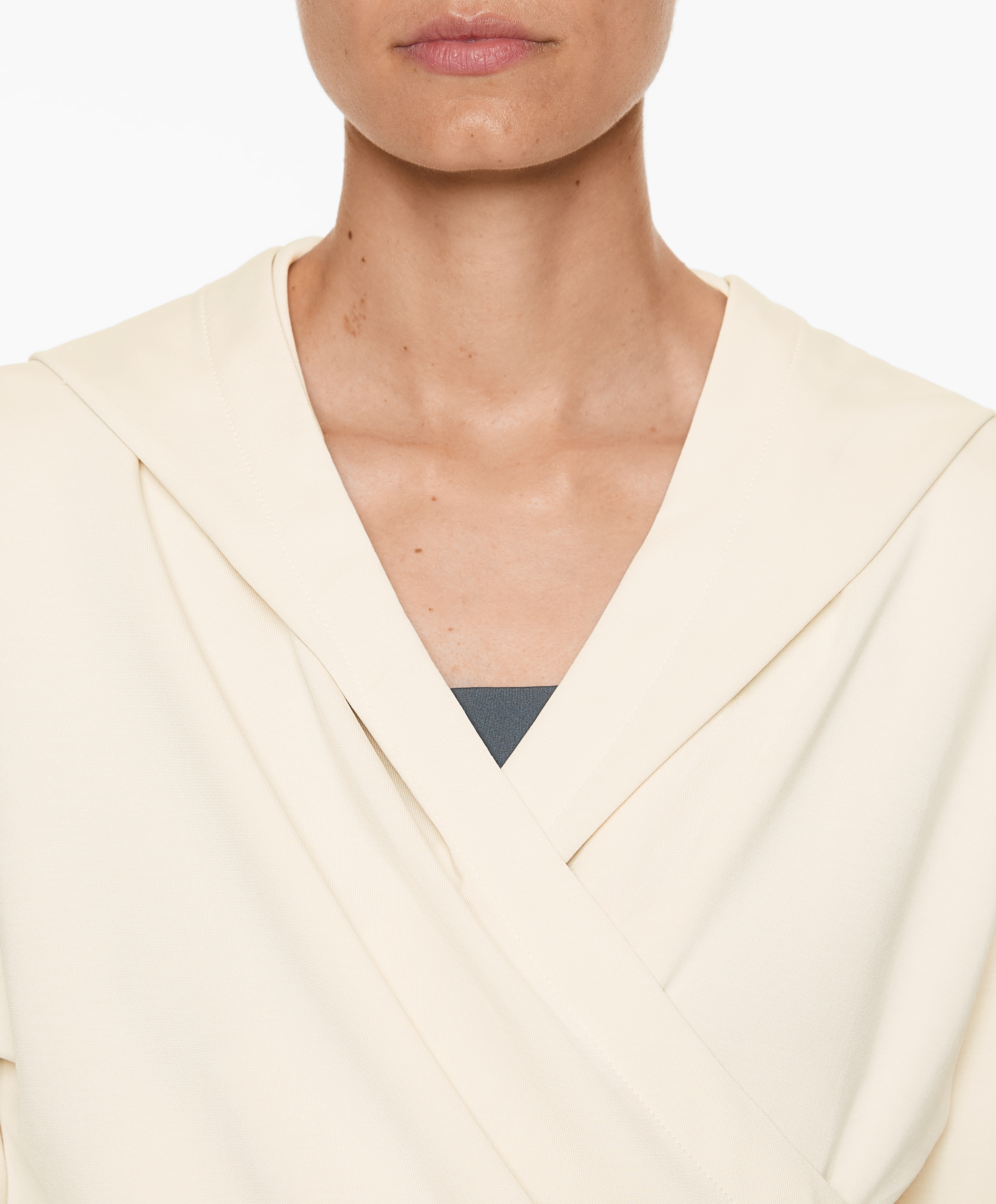OYSHO Crop wrap sweatshirt with modal