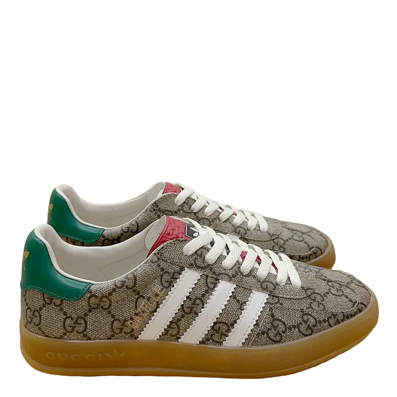 Gucci x Adidas Gazelle GG Canvas Sneakers With Colorful Accents - Sneaker Replica Workshop