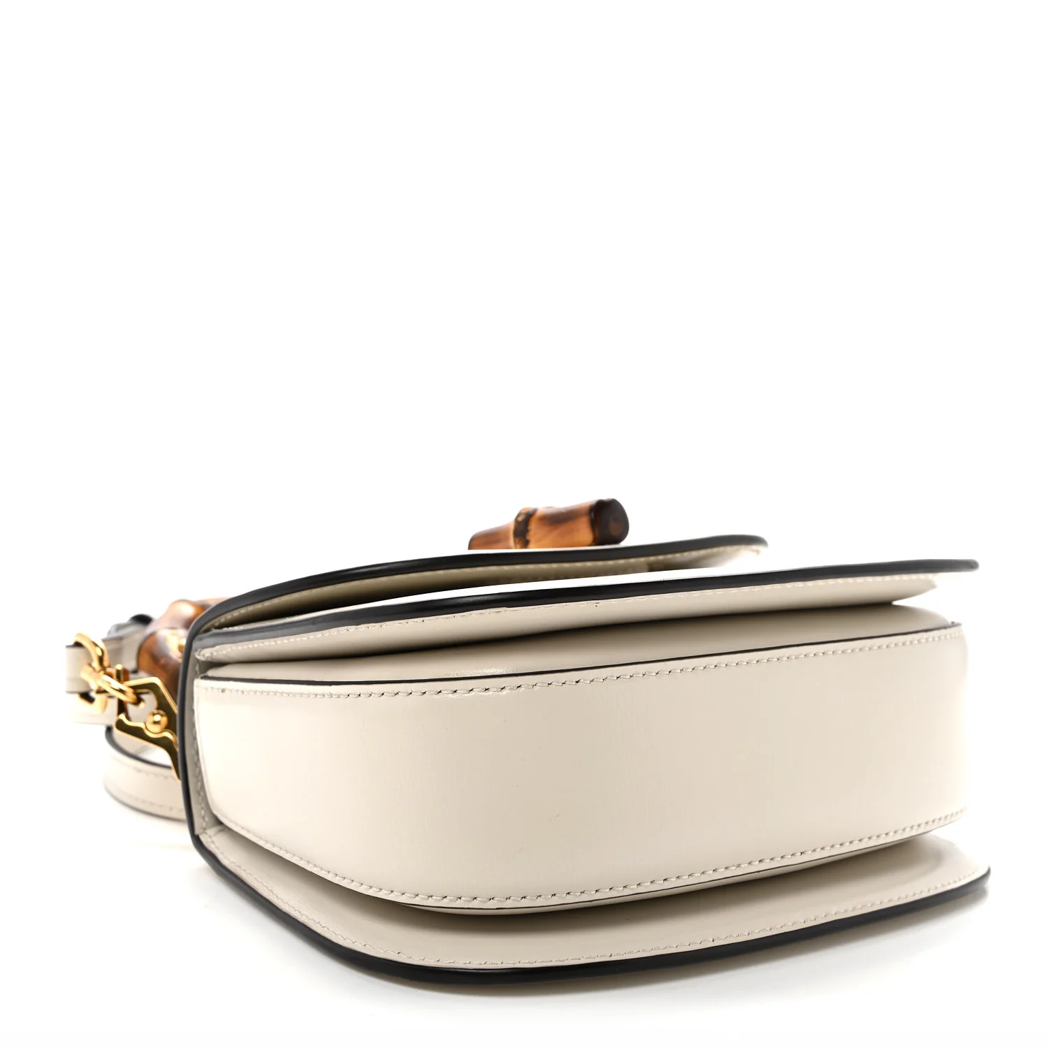 Boarded Dyana Lux Calfskin Web Mini Bamboo 1947 Top Handle Bag Mystic White - Top Club