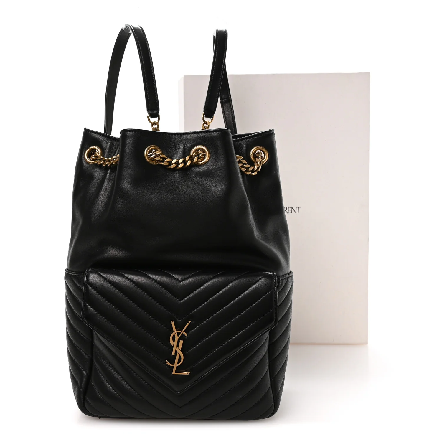 Lambskin Matelasse Monogram Joe Backpack Black - Top Club