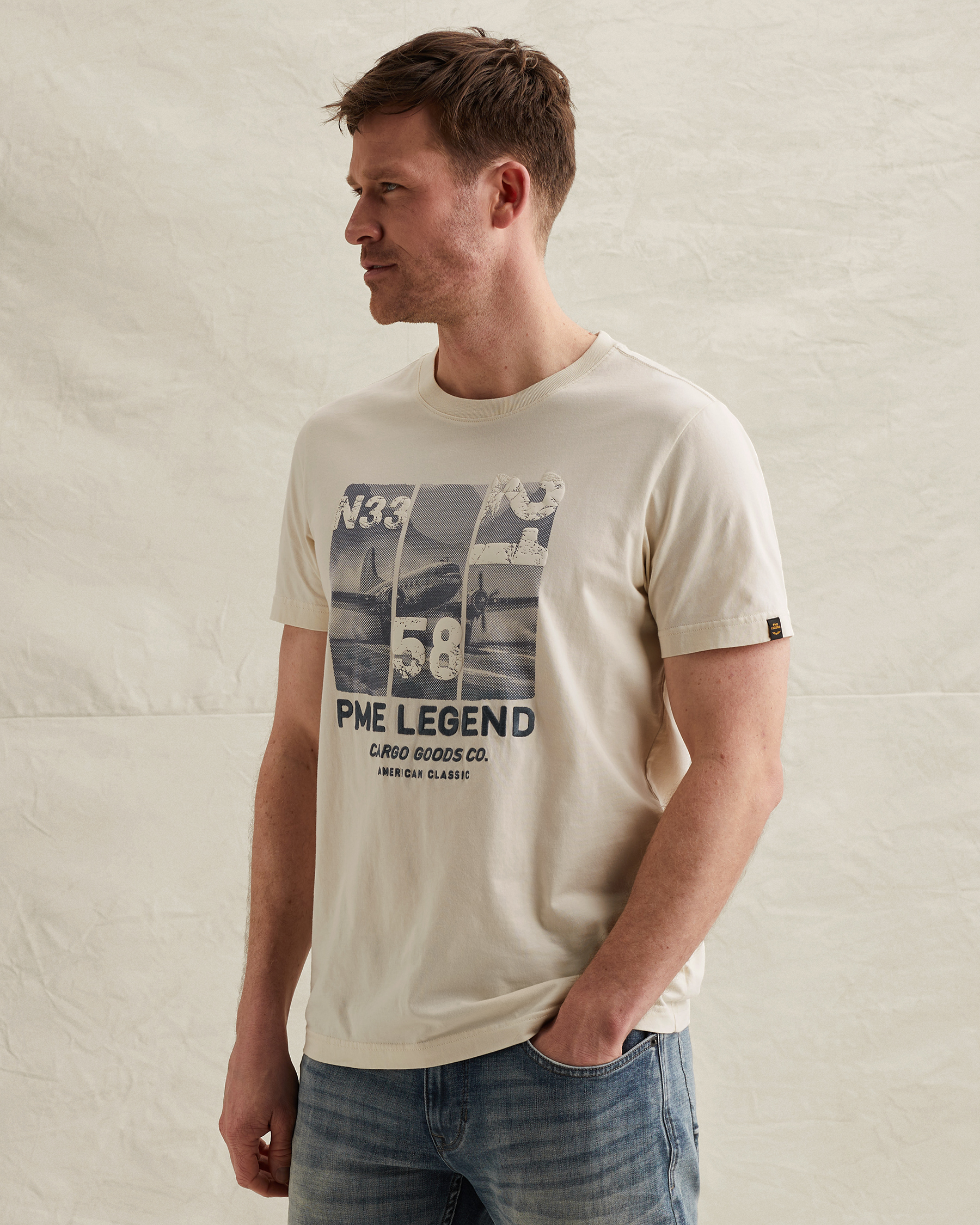 T-shirt with mixed artworkx