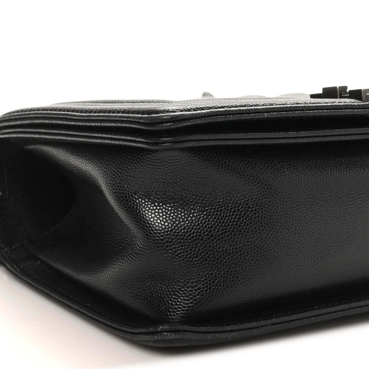 Caviar Quilted Medium Boy Flap Black - Top Club