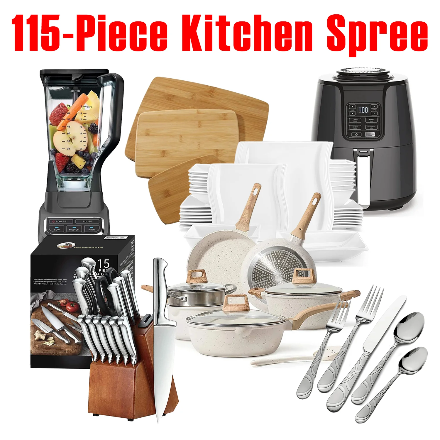 Limited time promotion, 115 piece Kitchen Spree offer to meet all kitchen needs