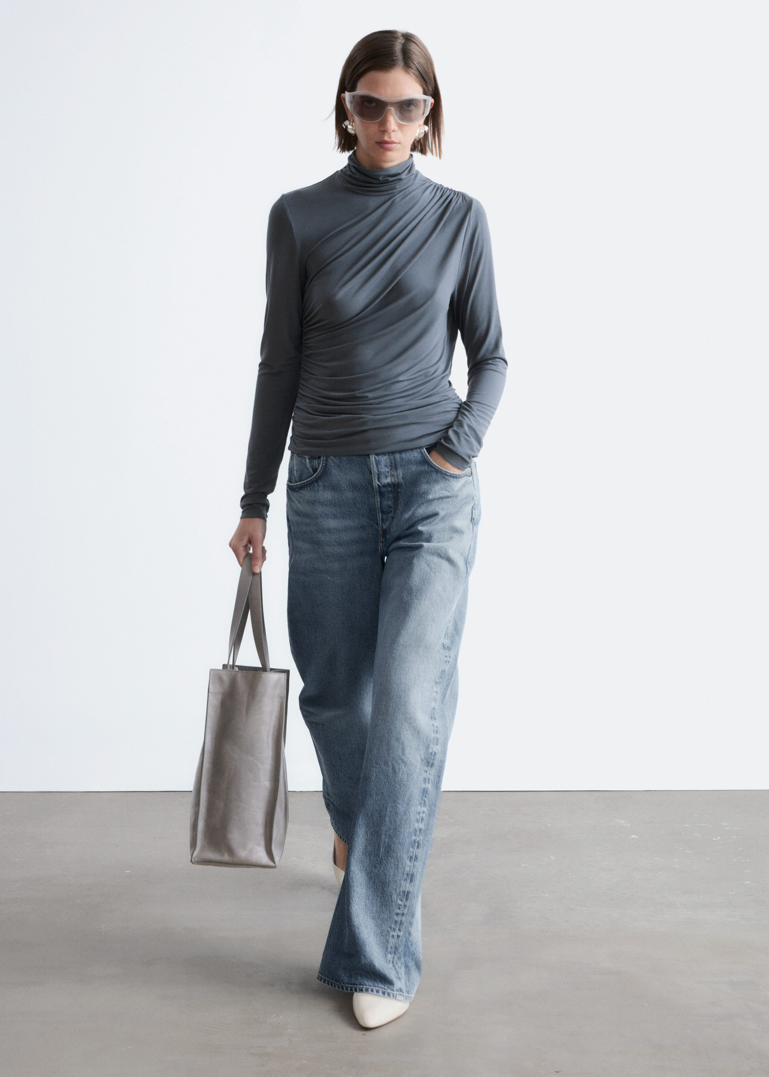 & Other Stories DRAPED TURTLENECK TOP