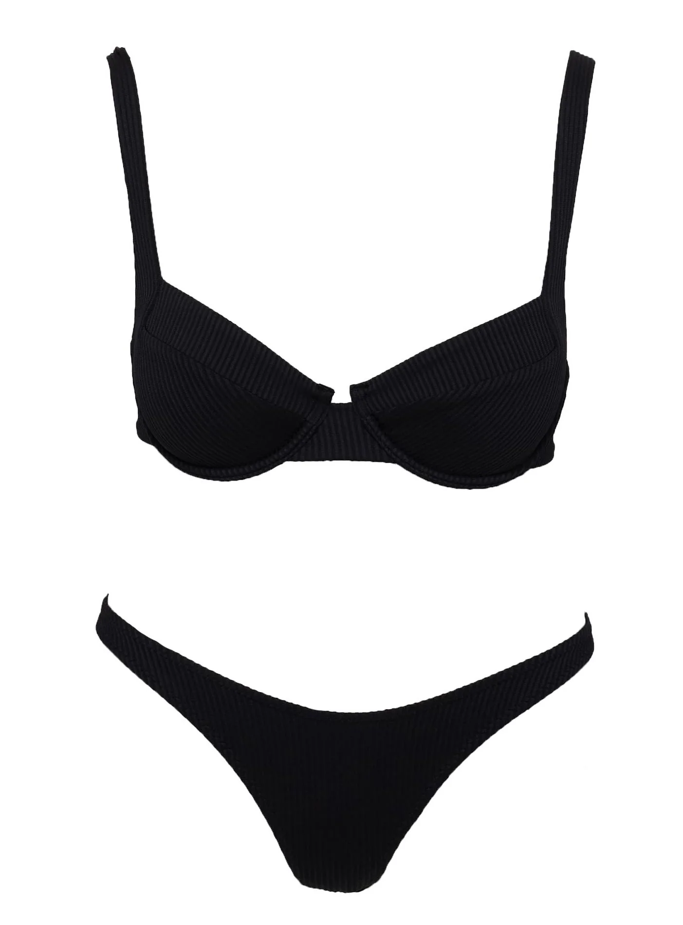 Love Letters Underwire Bikini Top Black