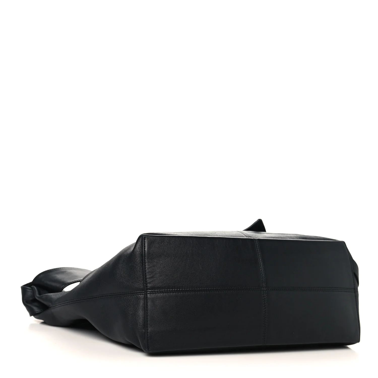 Silky Calfskin Medium Sawyer Messenger Bag Black - Top Club
