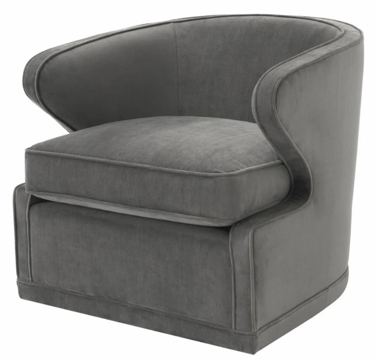 Luxury swivel armchair dark gray 75 x 80 x H. 73 cm - Hotel Club Furniture