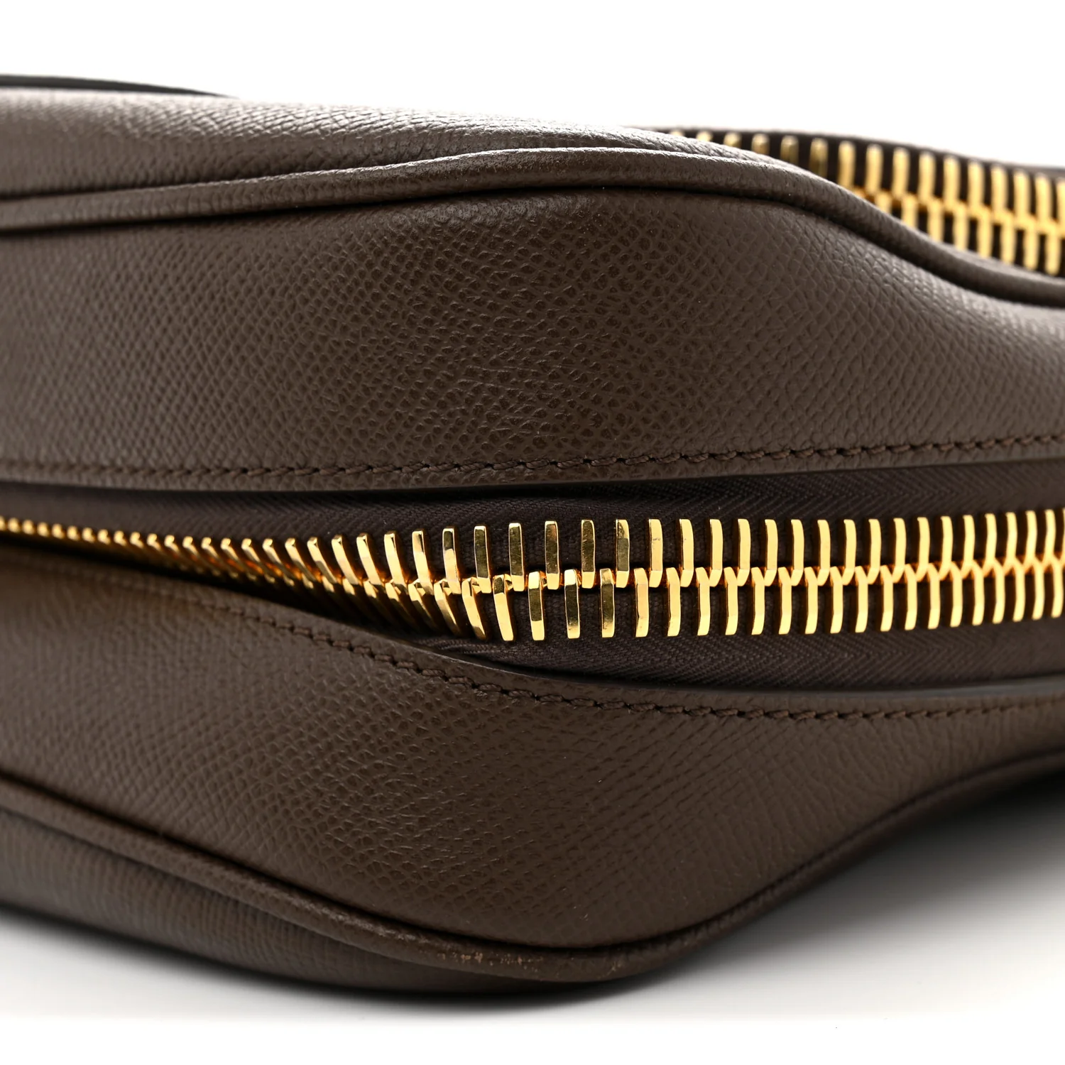 Grained Calfskin Medium Jennifer Crossbody Bag Brown - Top Club