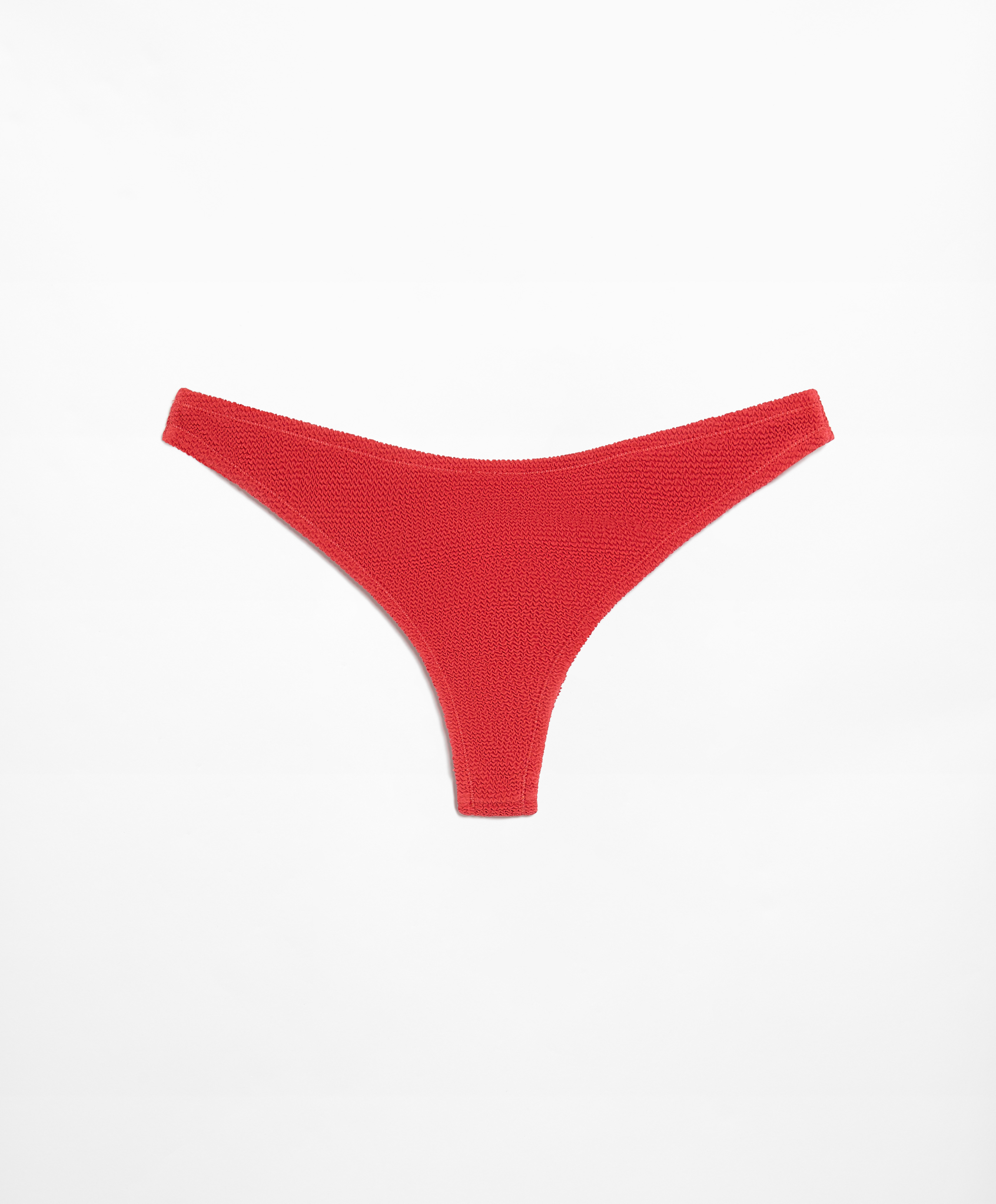 OYSHO U-cut crinkle Brazilian bikini briefs