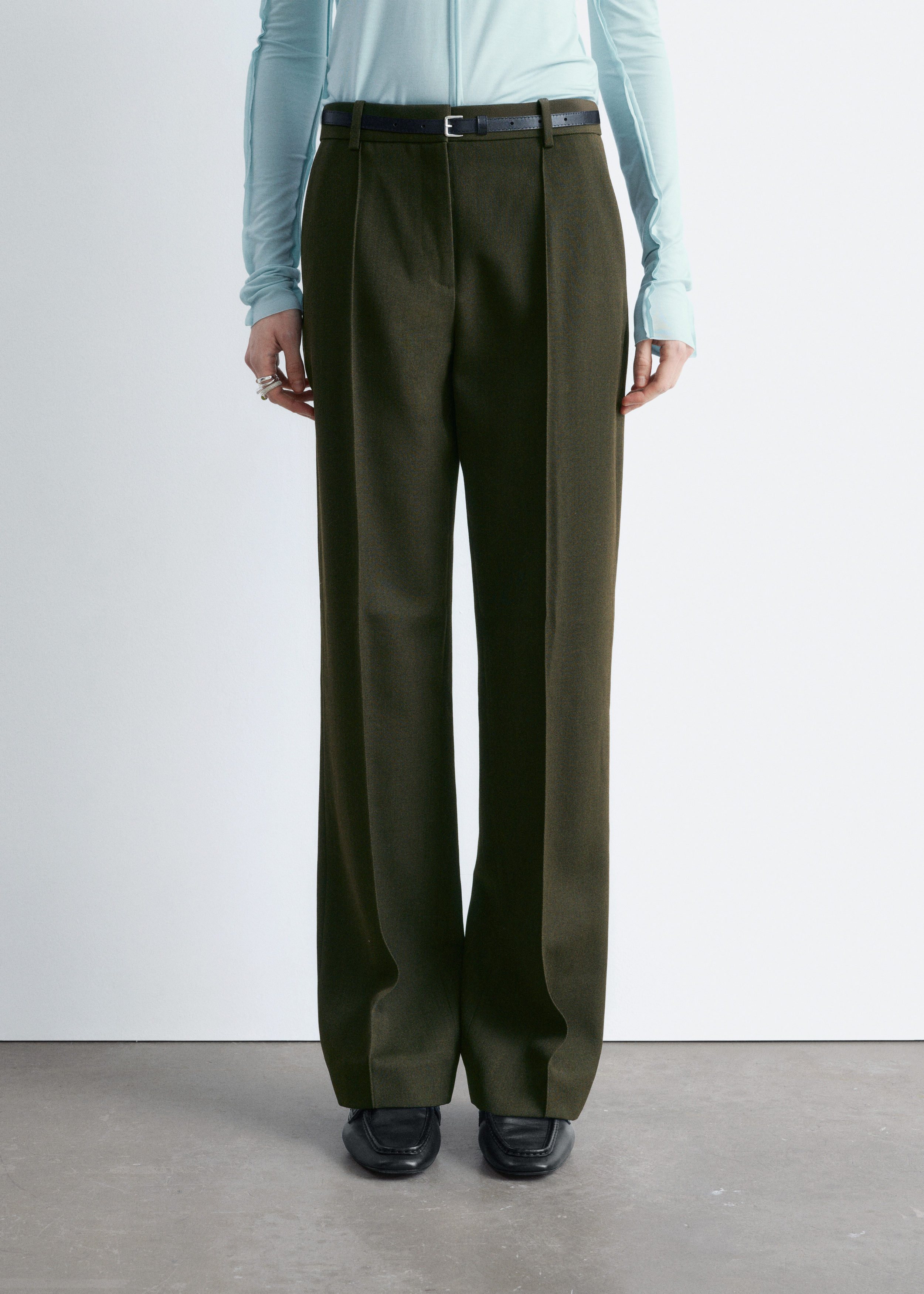 & Other Stories WOOL-BLEND TAILORED TROUSERS