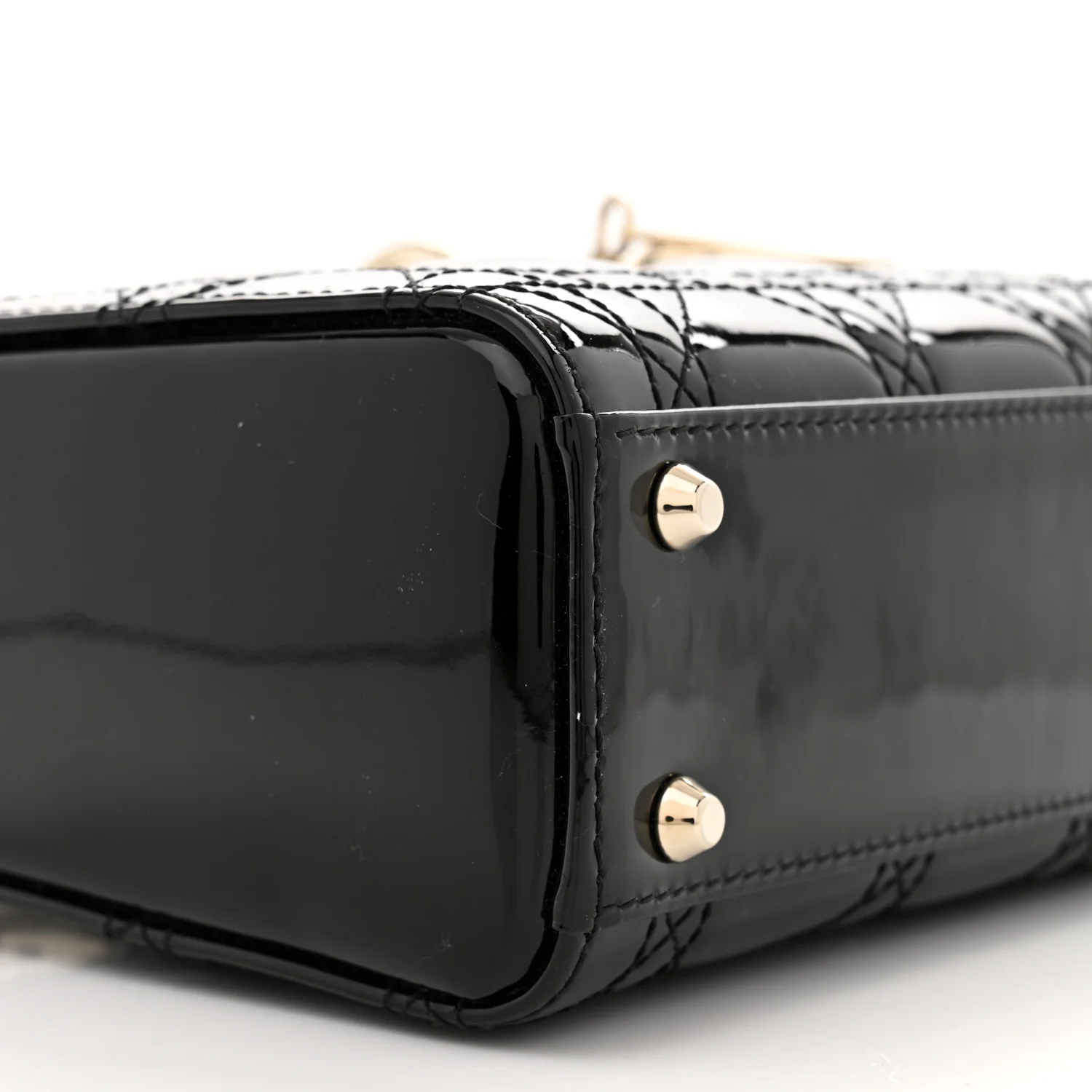 Patent Cannage Mini Lady Dior Black - Top Club