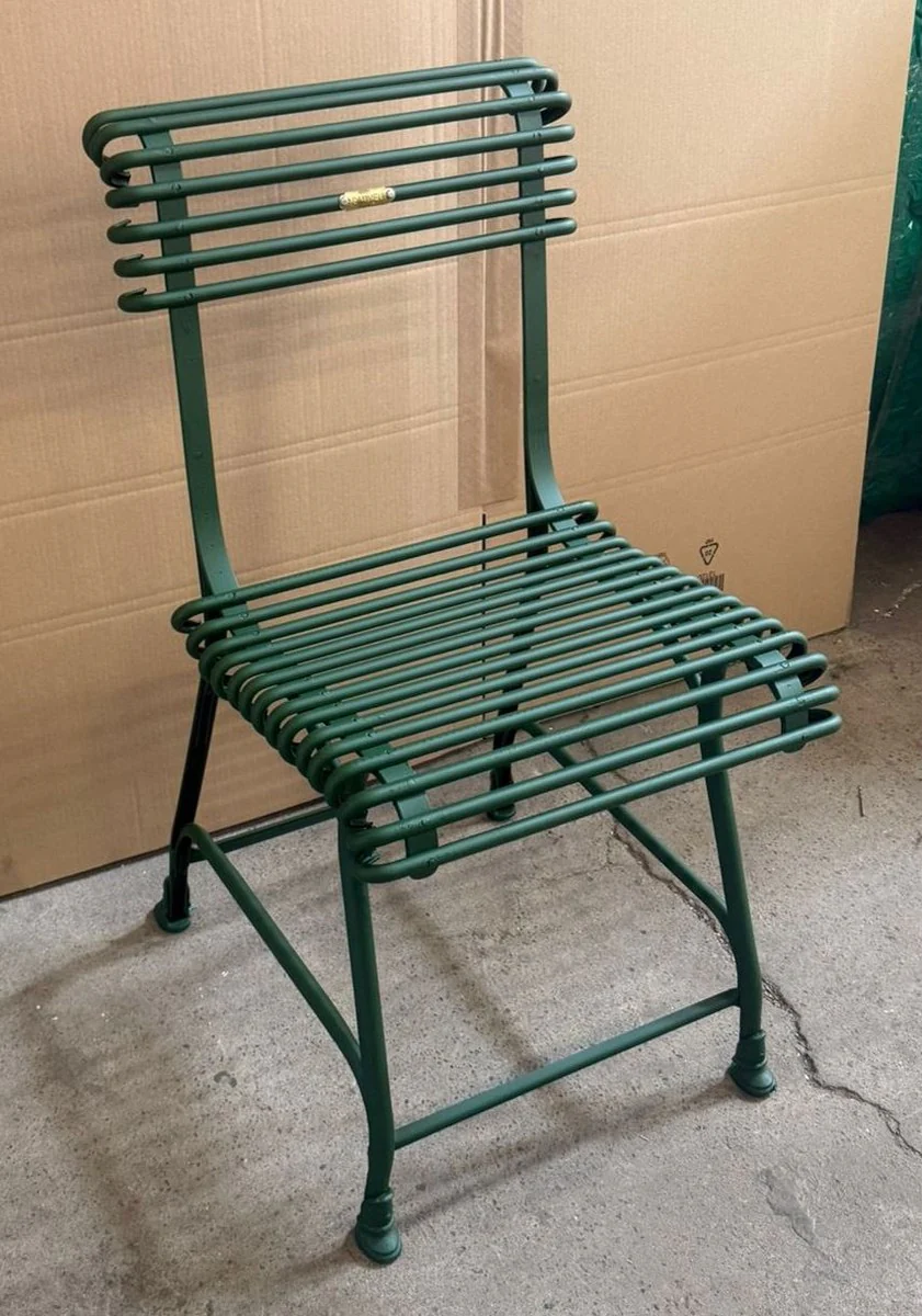 Art Nouveau wrought iron garden chair dark green - Baroque & Art Nouveau garden furniture