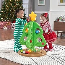 Toddlers playing with Step2 Christmas Tree toy