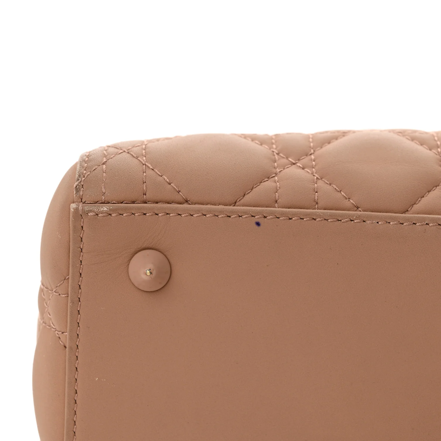 Ultra Matte Calfskin Cannage Medium Lady Dior Beige - Top Club