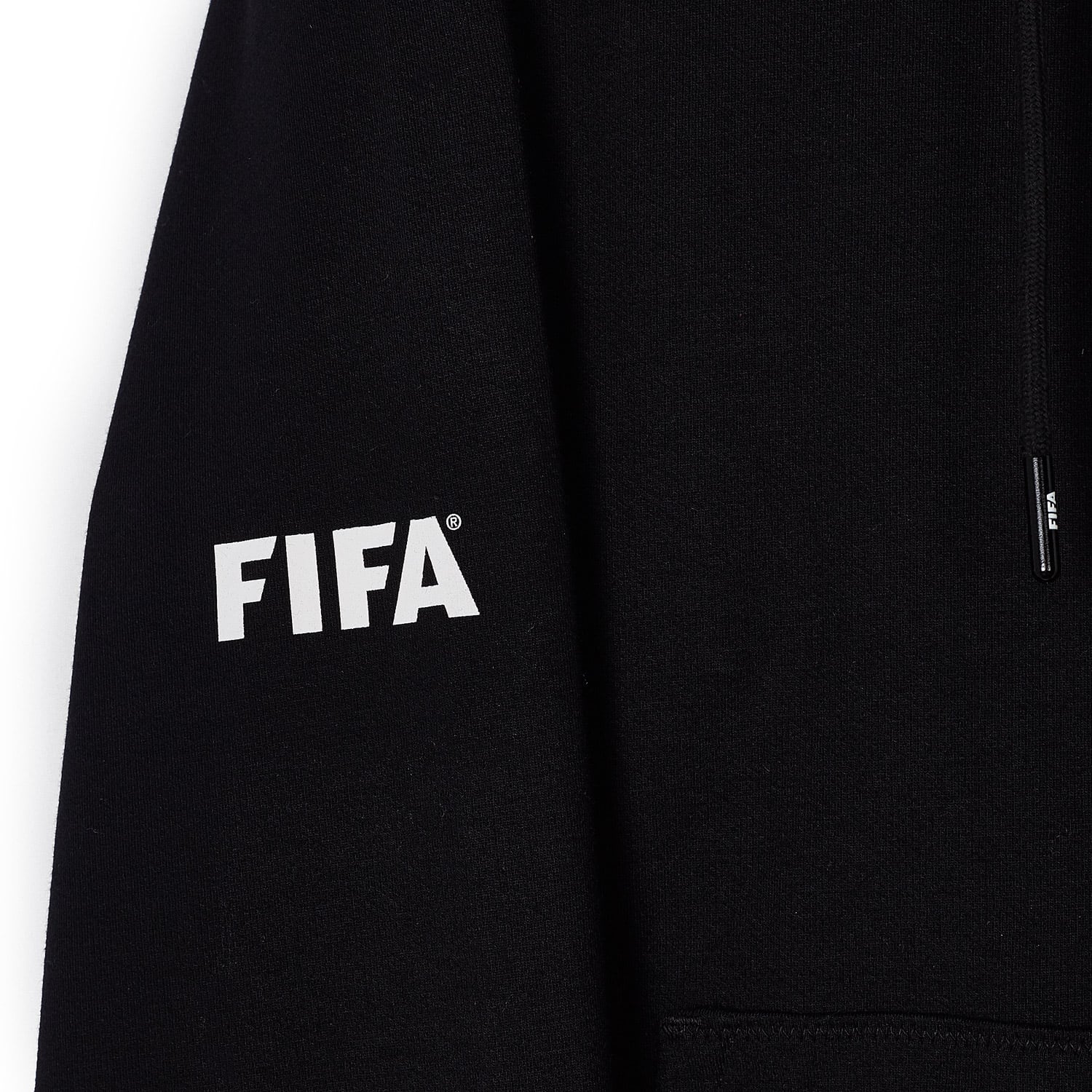 FIFA Essentials Logo Black Zip Hoodie - Men's