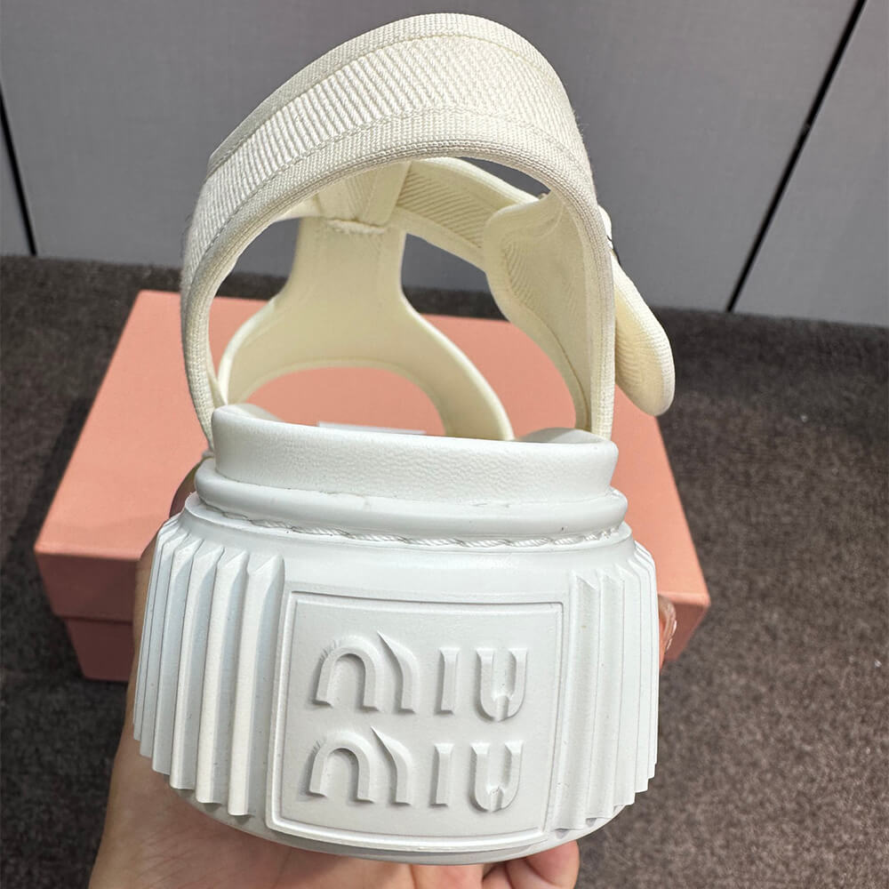 MiuMiu Denim flatform sandals - Top Club
