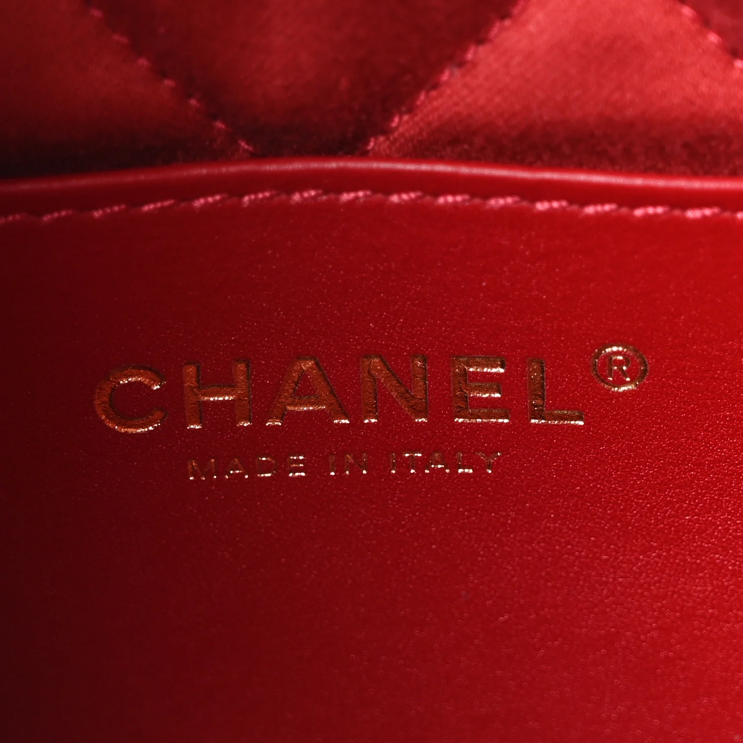 Shiny Calfskin Quilted Mini Chanel 22 Red - Top Club