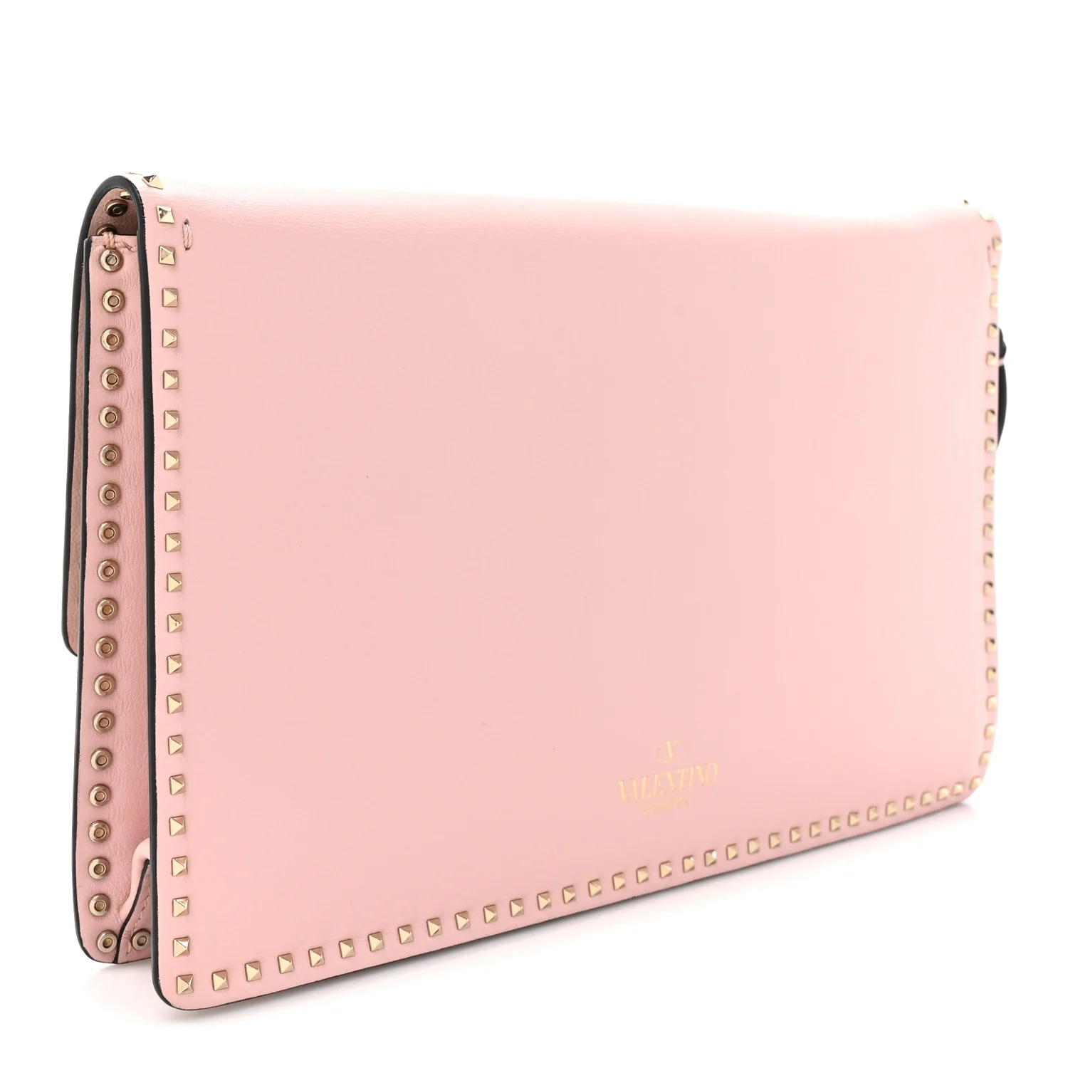 Nappa Micro Rockstud Wristlet Clutch Water Rose - Top Club