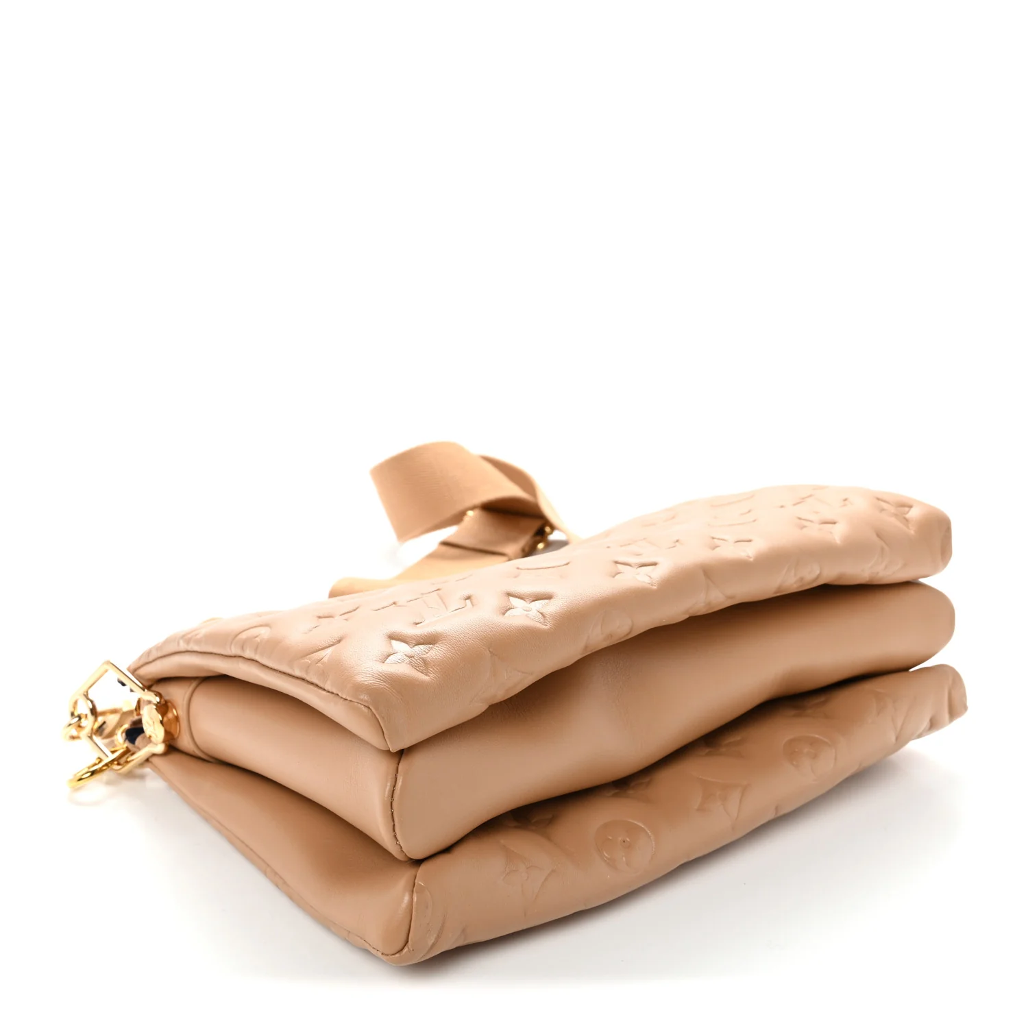 Lambskin Embossed Monogram Coussin PM Camel - Top Club