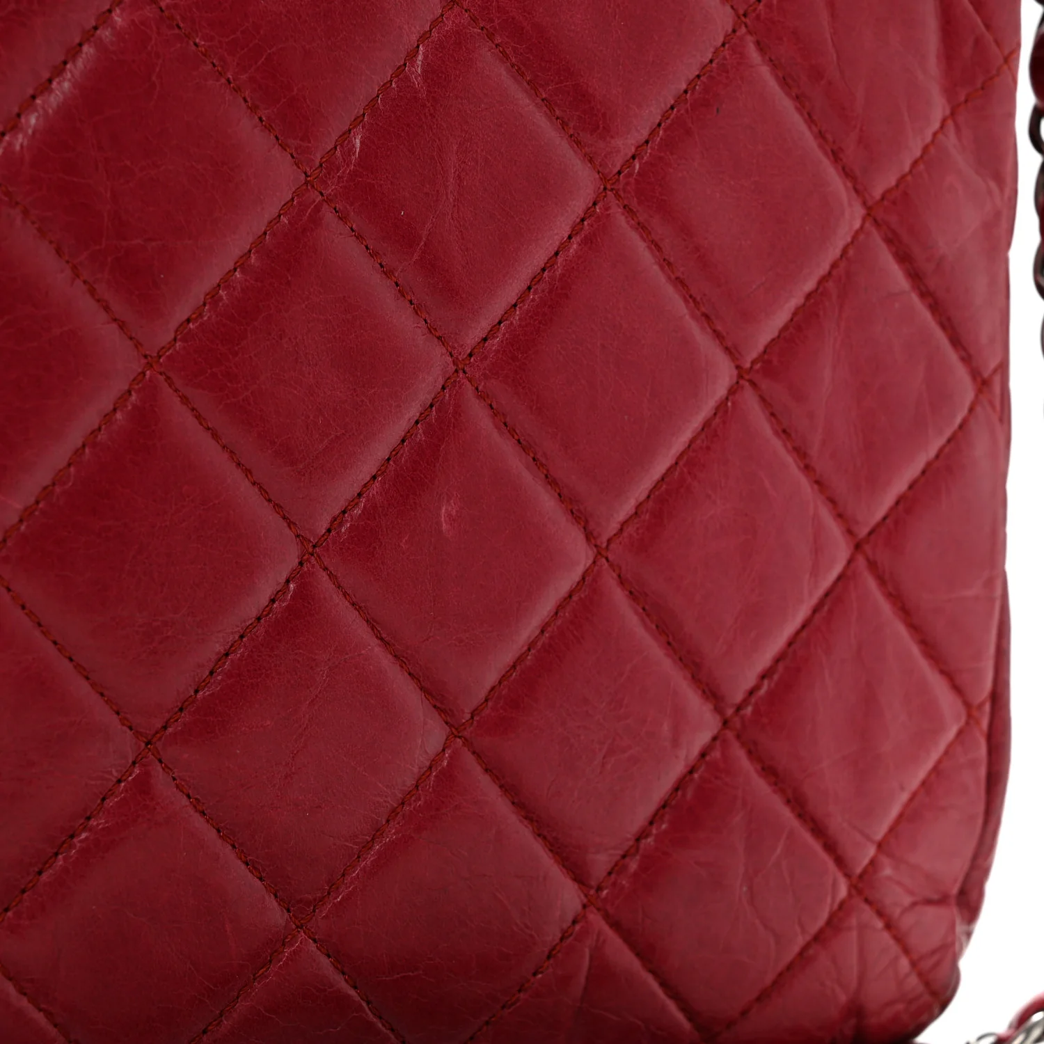 Glazed Calfskin Quilted Soft Boy Flap Red - Top Club