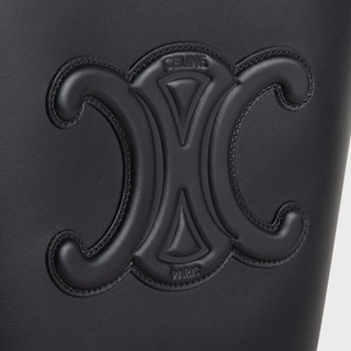 SMALL BUCKET CUIR TRIOMPHE IN SMOOTH CALFSKIN BLACK - Top Club
