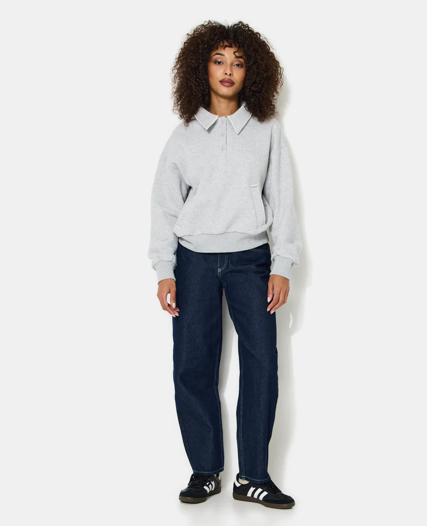Pimkie Sweat col polo avec poches et détails coupés