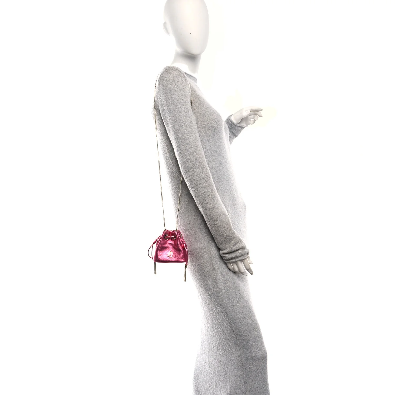 Metallic Nappa Mini Marcheline Shoulder Bag Peony - Top Club