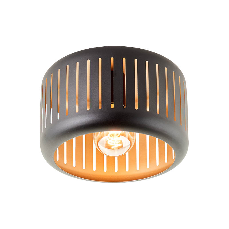THIJS PLAFONDLAMP Ø27CM ZWART/GOUD