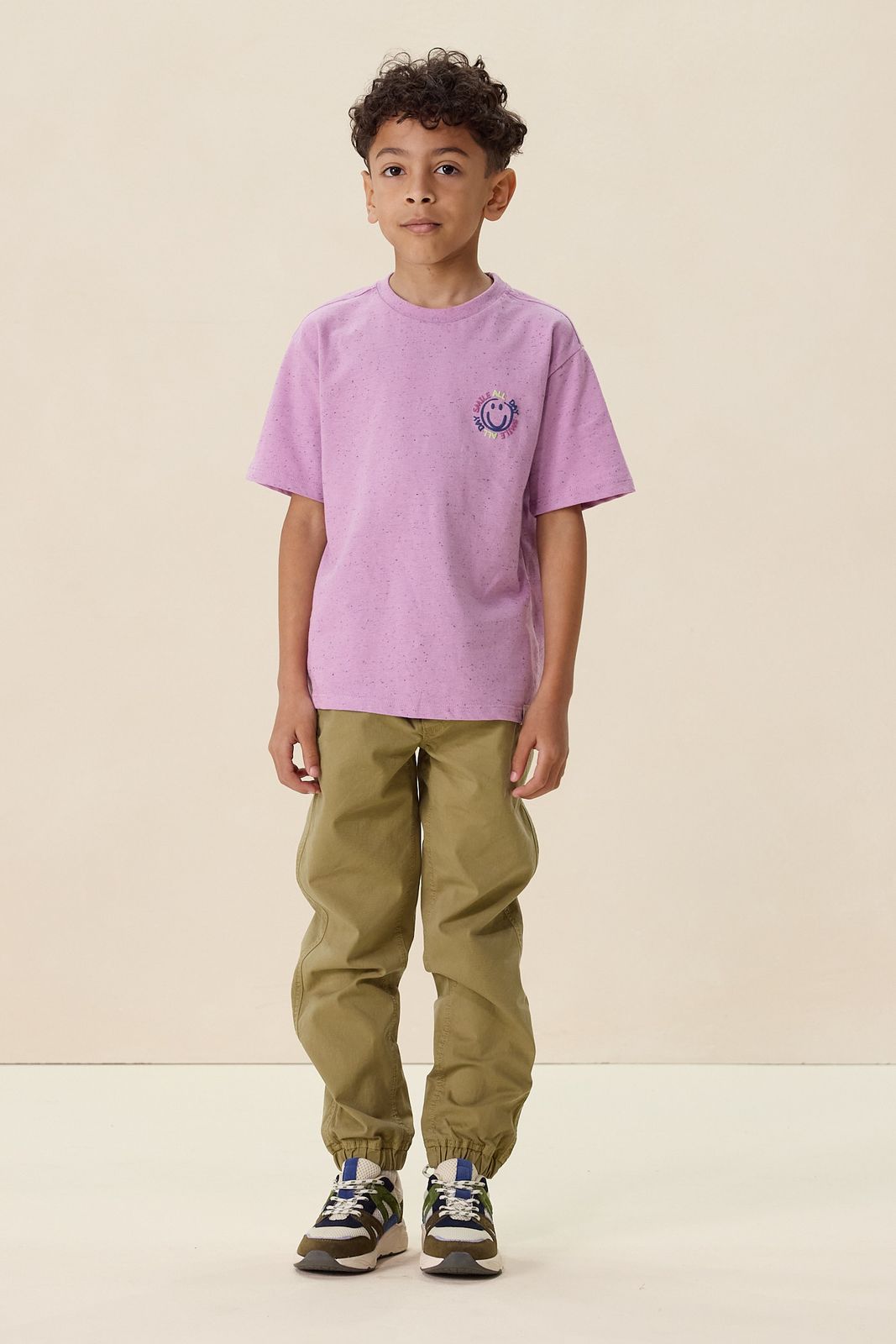 Lichtpaars T-shirt met artwork